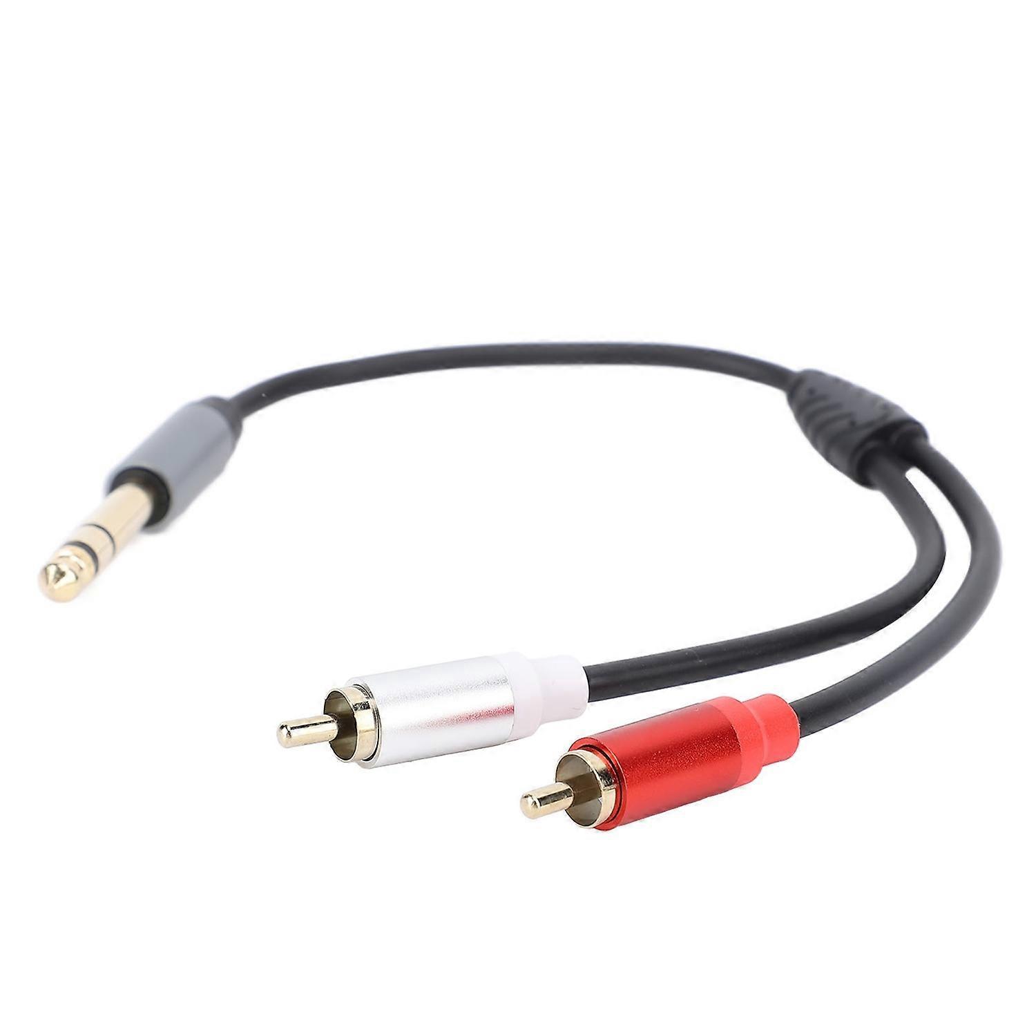 6,35-mm-stereo-klinkenstecker Auf 2 Klinkenstecker, 30 Cm (11,8 Zoll) 6,35-mm-stereo-klinkenstecker-y-splitter-konverterkabel-adapter