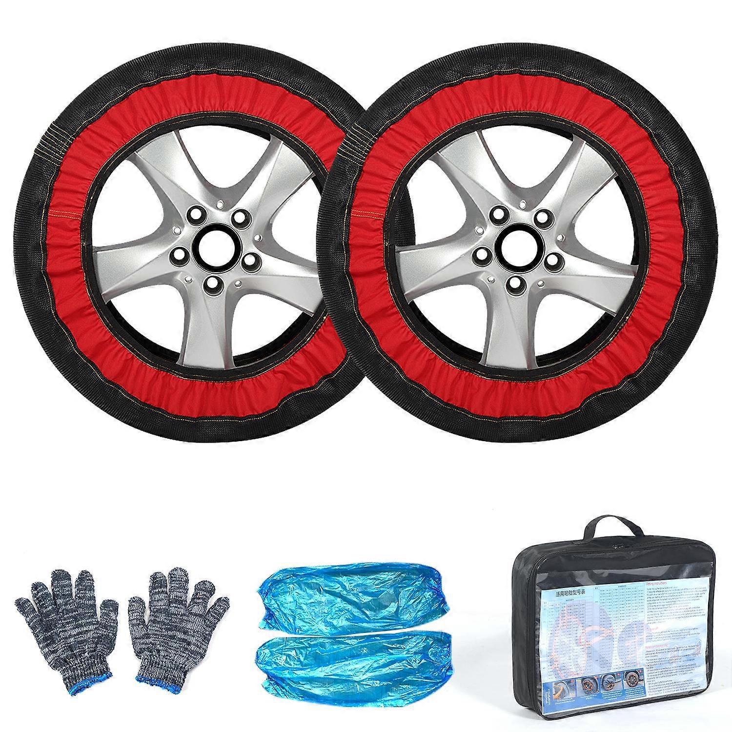 Stück Auto-schneesocken Für Reifen, Keine Beschädigung Der Reifennabe, Rutschfest, Extrem Robust, Kältebeständig