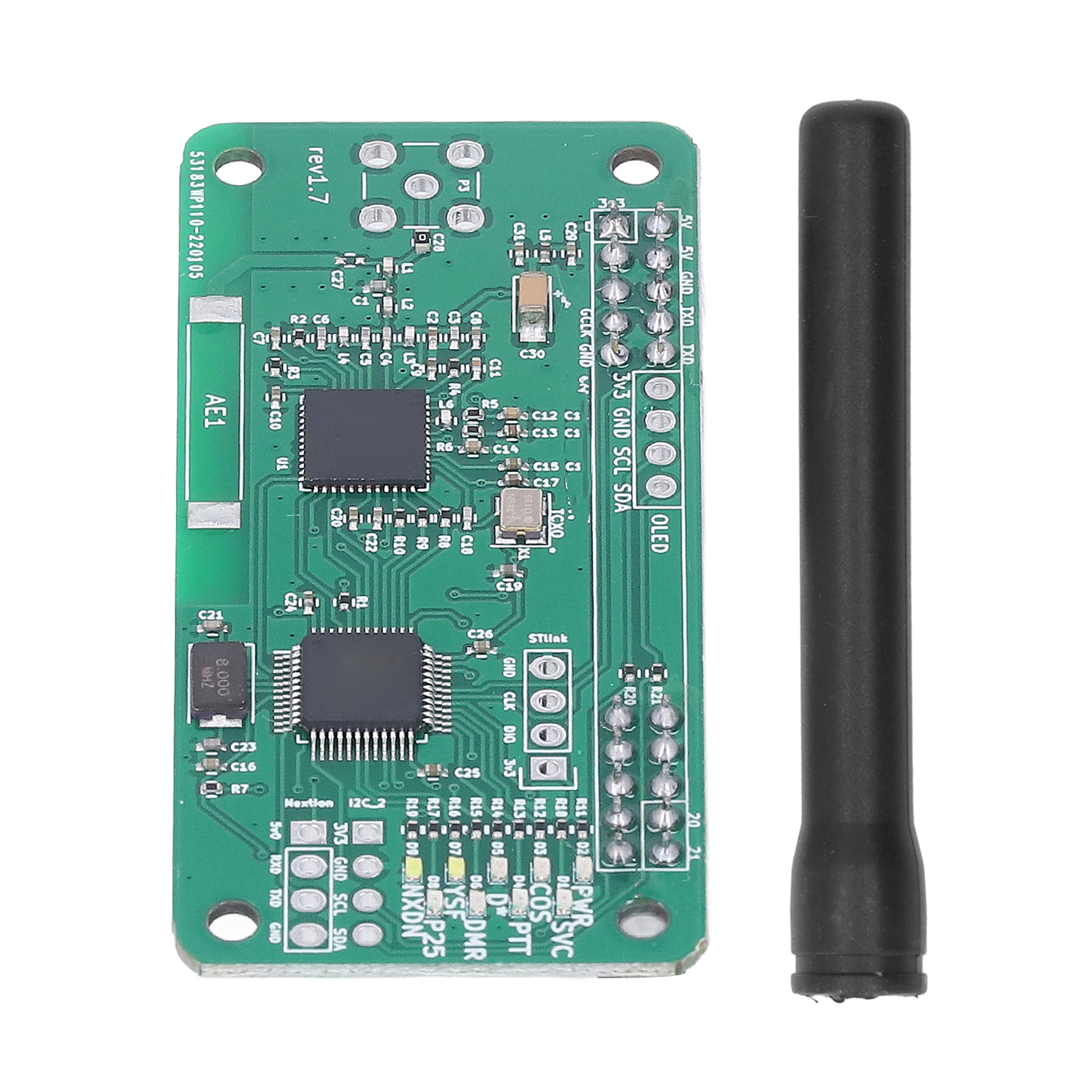 Mmdvm Hotspot-modul Mit Einzelantenne, 10 Mw Hf-leistung, Uhf, Vhf, Uv-hotspot-modulplatine