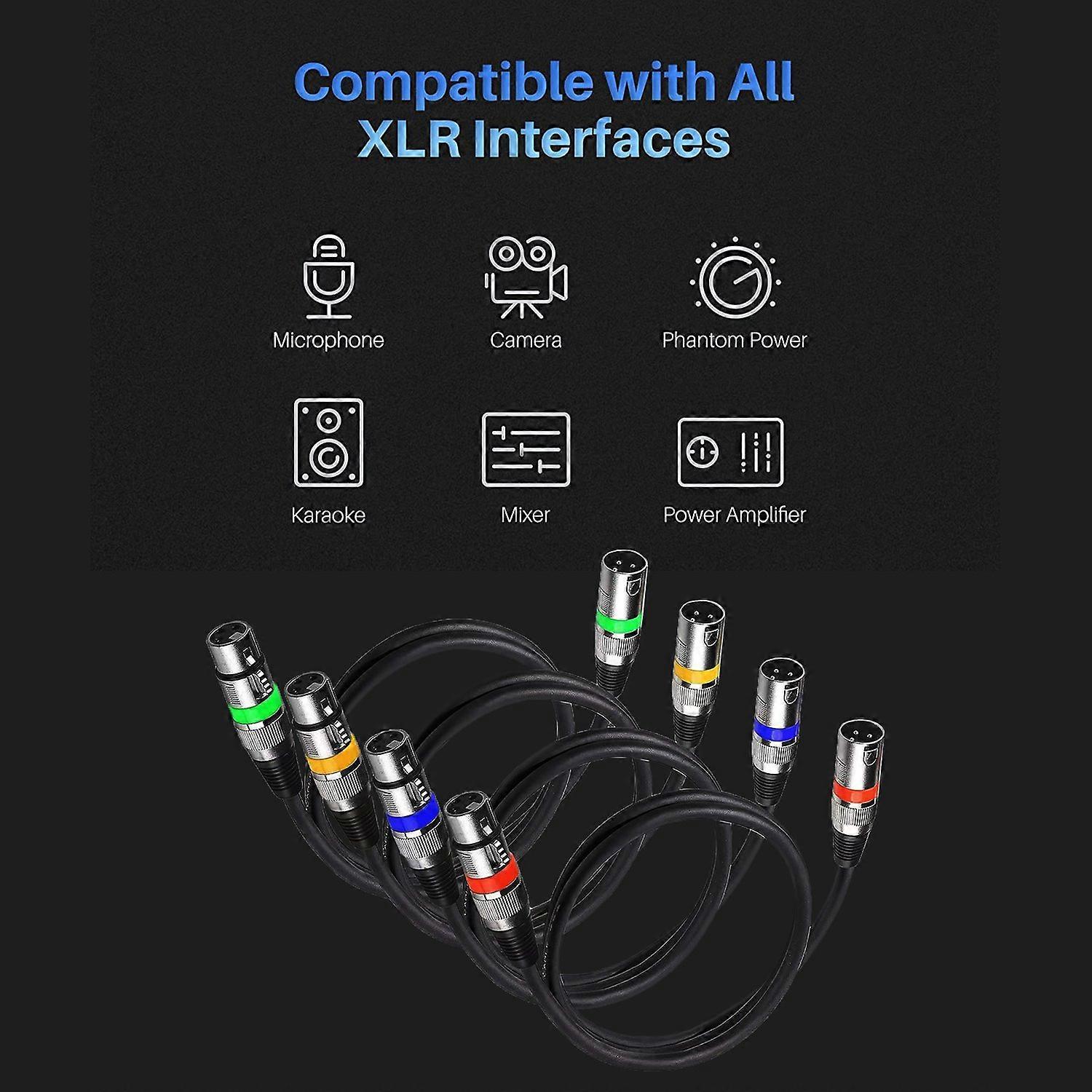 4-teiliges 1,2 M Langes Xlr-kabelset (canon Stecker Auf Buchse) Für Audioausgang Und -eingang, Ktv-audiomikrofon, Xlr-mikrofon