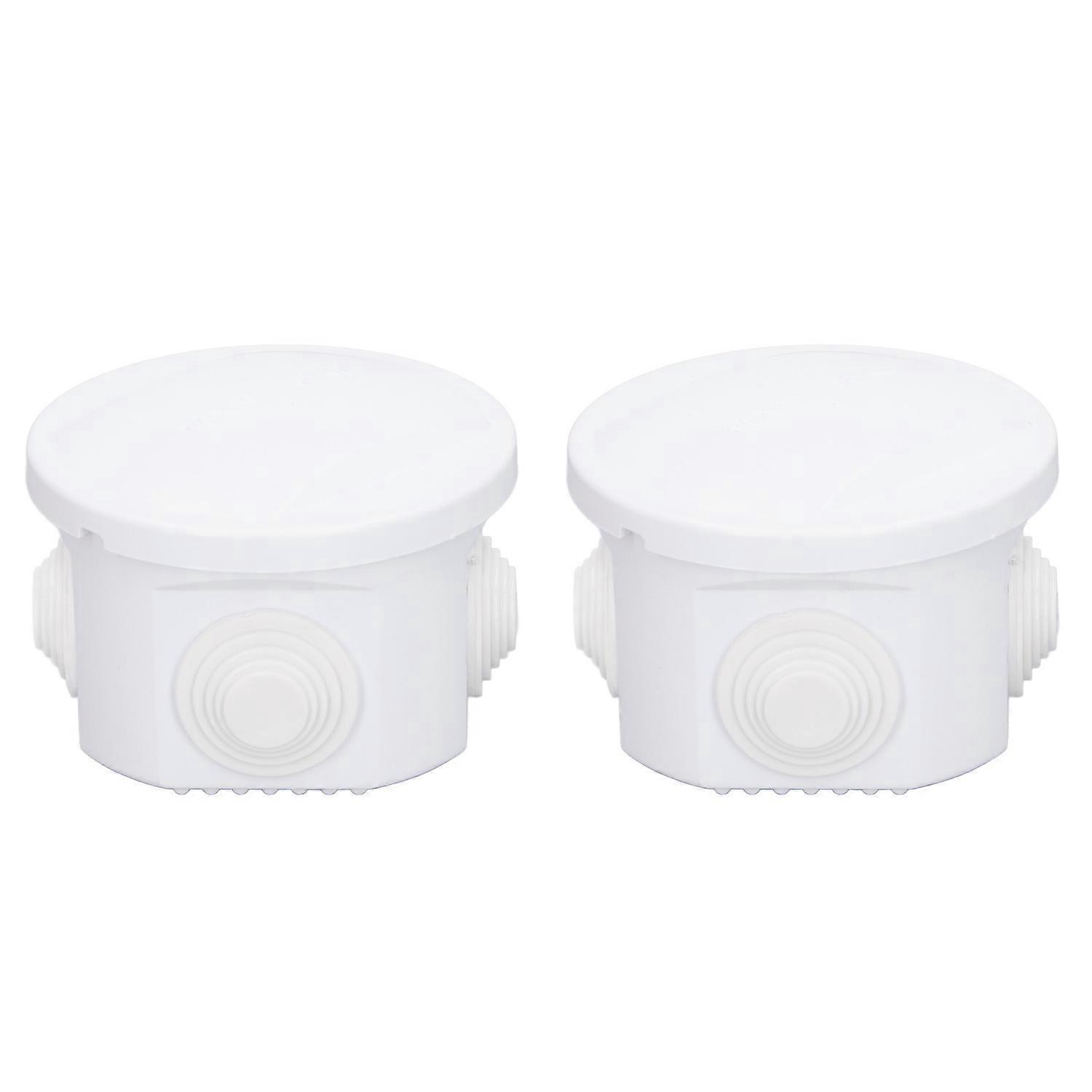 2 Stück Anschlussdosen 80x50mm Rund, Abs-kunststoff, Ip55 Wasserdicht Und Staubdicht, Für Elektrische Projekte