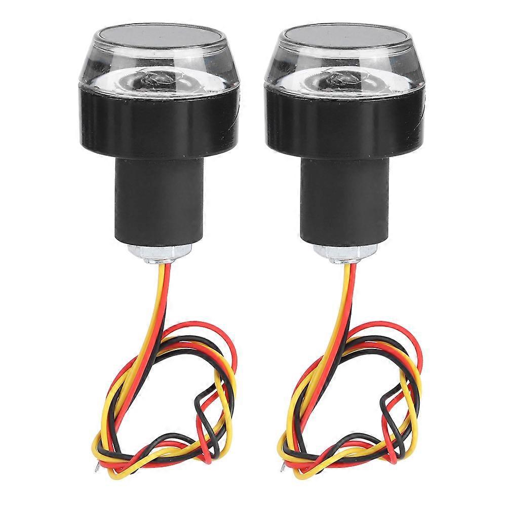 2 Stück Motorrad-lenkerleuchten Led-blinker, Lenkerenden- Und Seitenmarkierungsleuchten (weiß/blau)