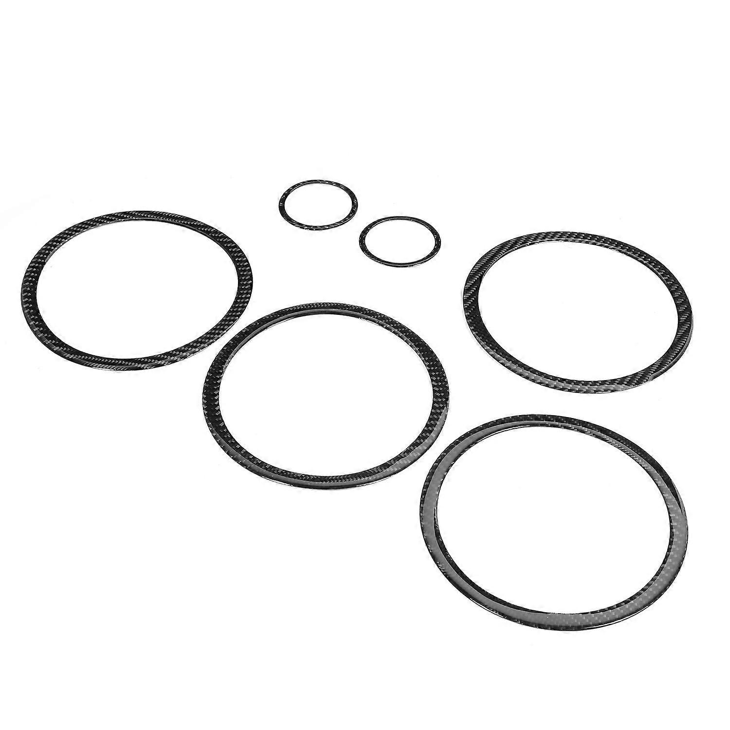 6-teiliges Auto-türlautsprecher-abdeckungsset Mit Hupenblende In Carbonfaser-optik, Passend Für Rav4 2006–2012