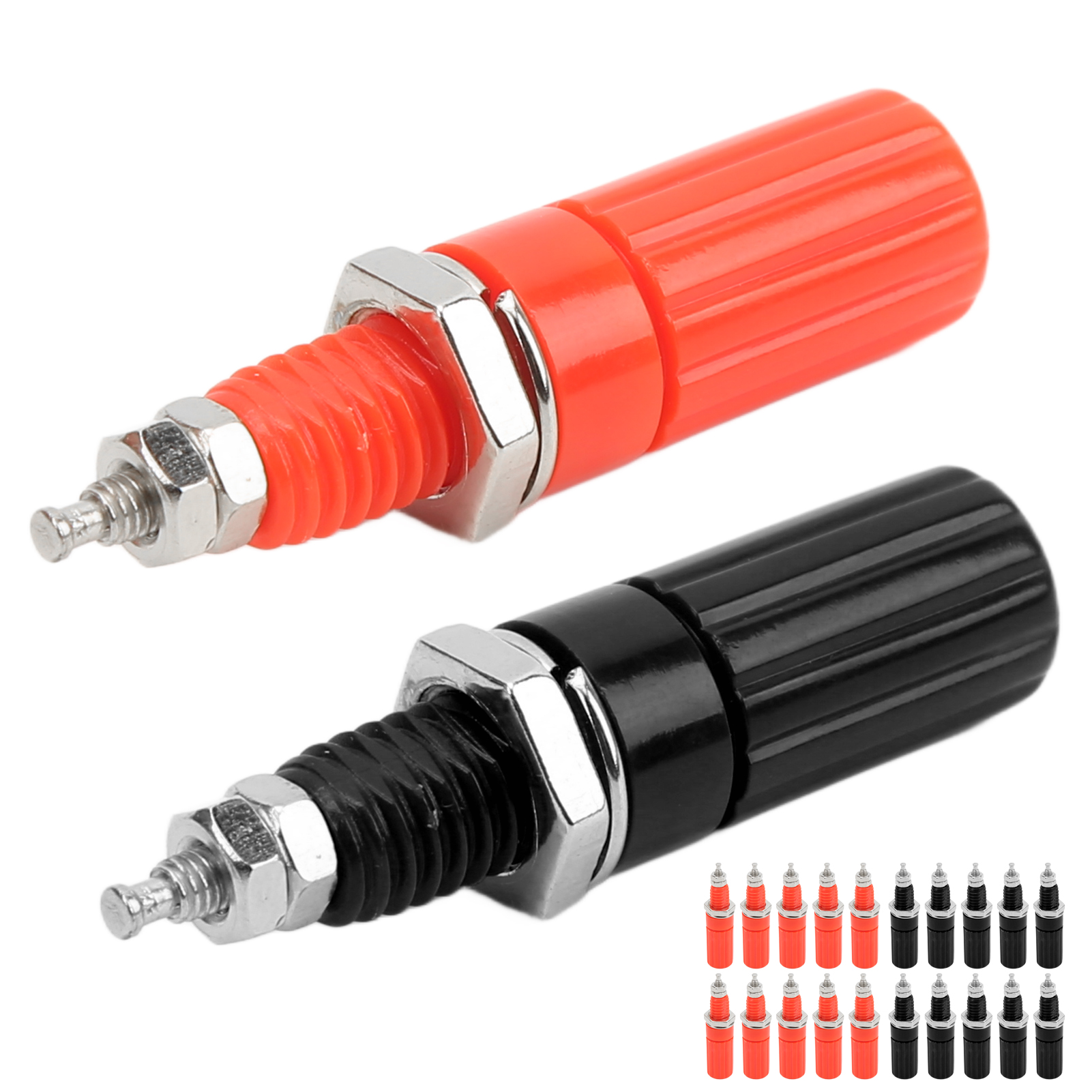 10 Paar Bananenstecker, 4 Mm, Korrosionsbeständig, Isolationsleistung, Steckbar, M3-anschlussklemme