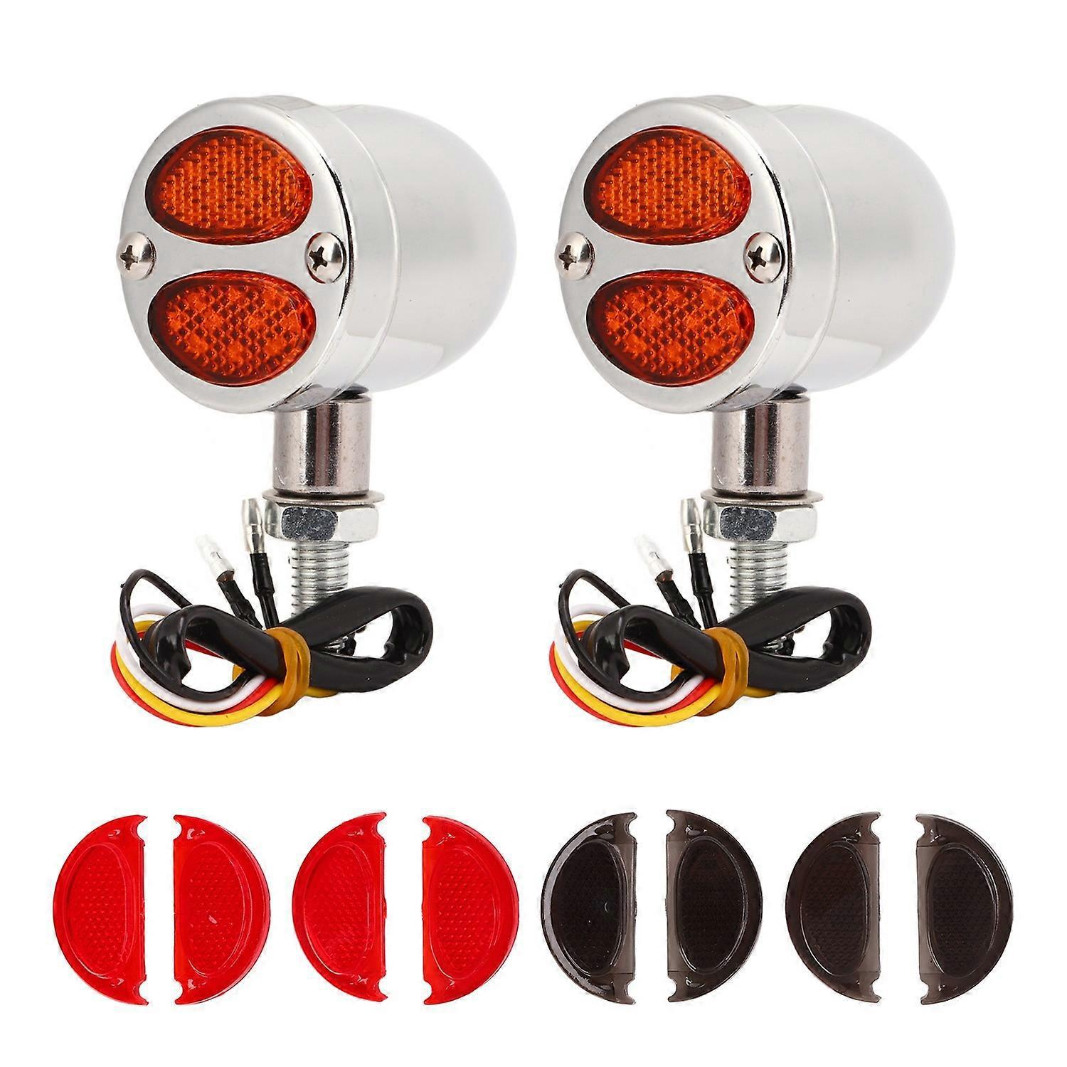 1 Paar Motorrad-led-blinker, Zweifarbig, 12 V, Universell Für Motorräder