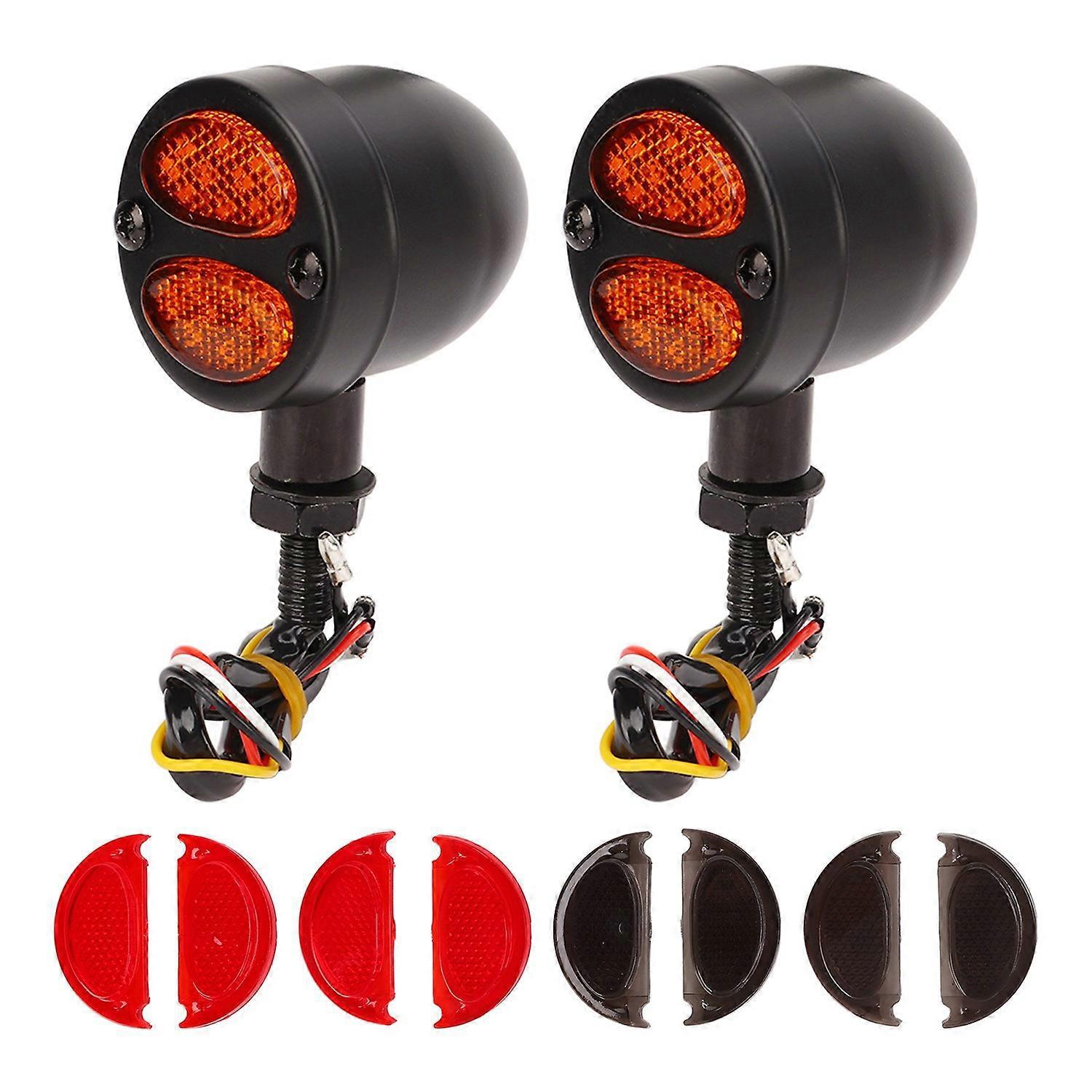 Paar Motorrad-led-blinker, Zweifarbig, 12 V, Universell Für Motorräder