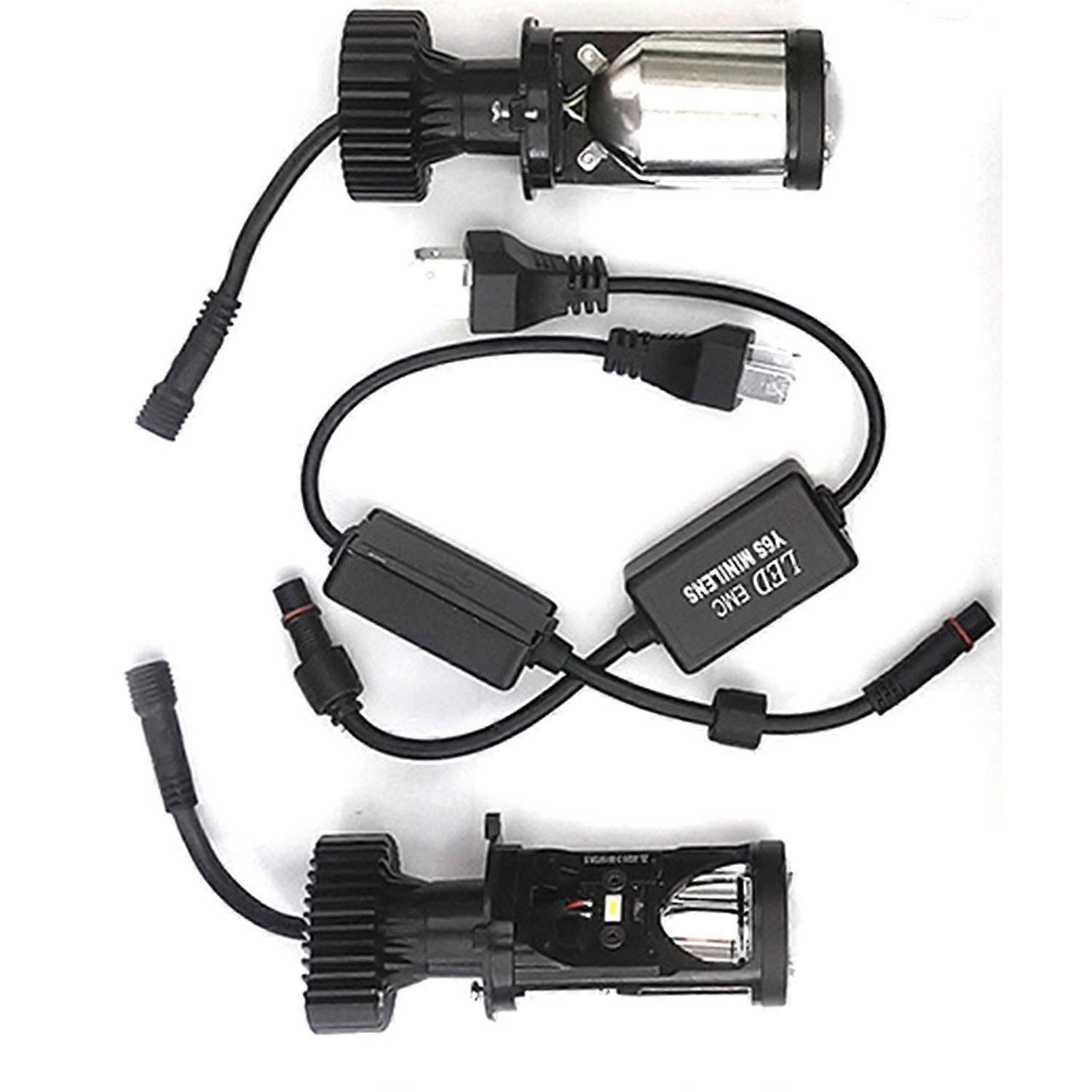Motorrad-led-scheinwerferlampe, Hochleistungs-fisheye-lampen-kit, Aluminium, 12–24 V, Fern- Und Abblendlicht, Y6d-h4