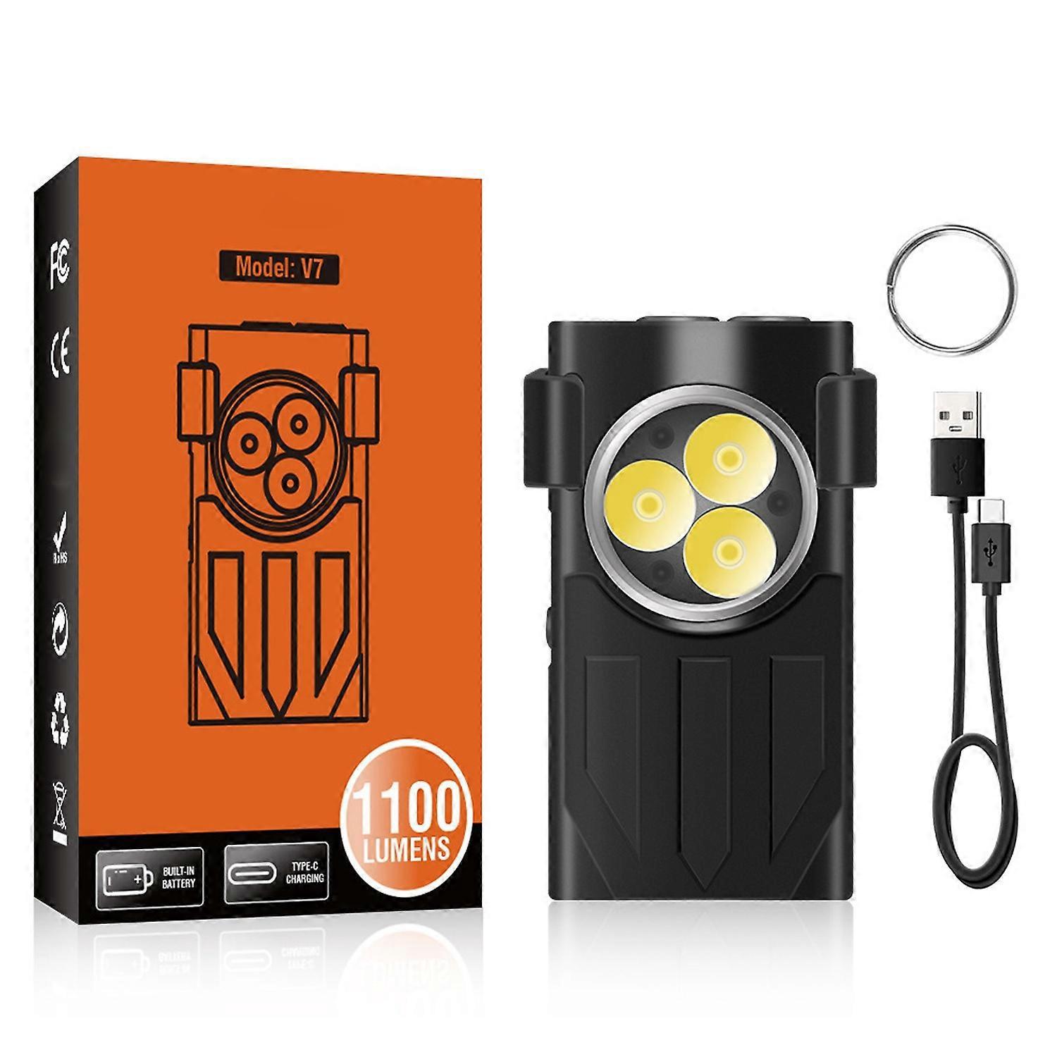 Led-mini-taschenlampe 1100 Lm, Multifunktional, Ipx5 Wasserdicht, Edc-mini-taschenlampe Für Outdoor-aktivitäten