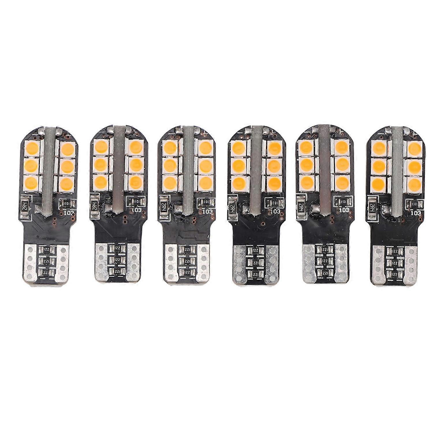Stück T10 24smd Led-glühbirne Gelb 4,8w 12v Superhelles Led-lampen-set Mit Stufenloser Helligkeitsregelung Für Autobreitenanzeige