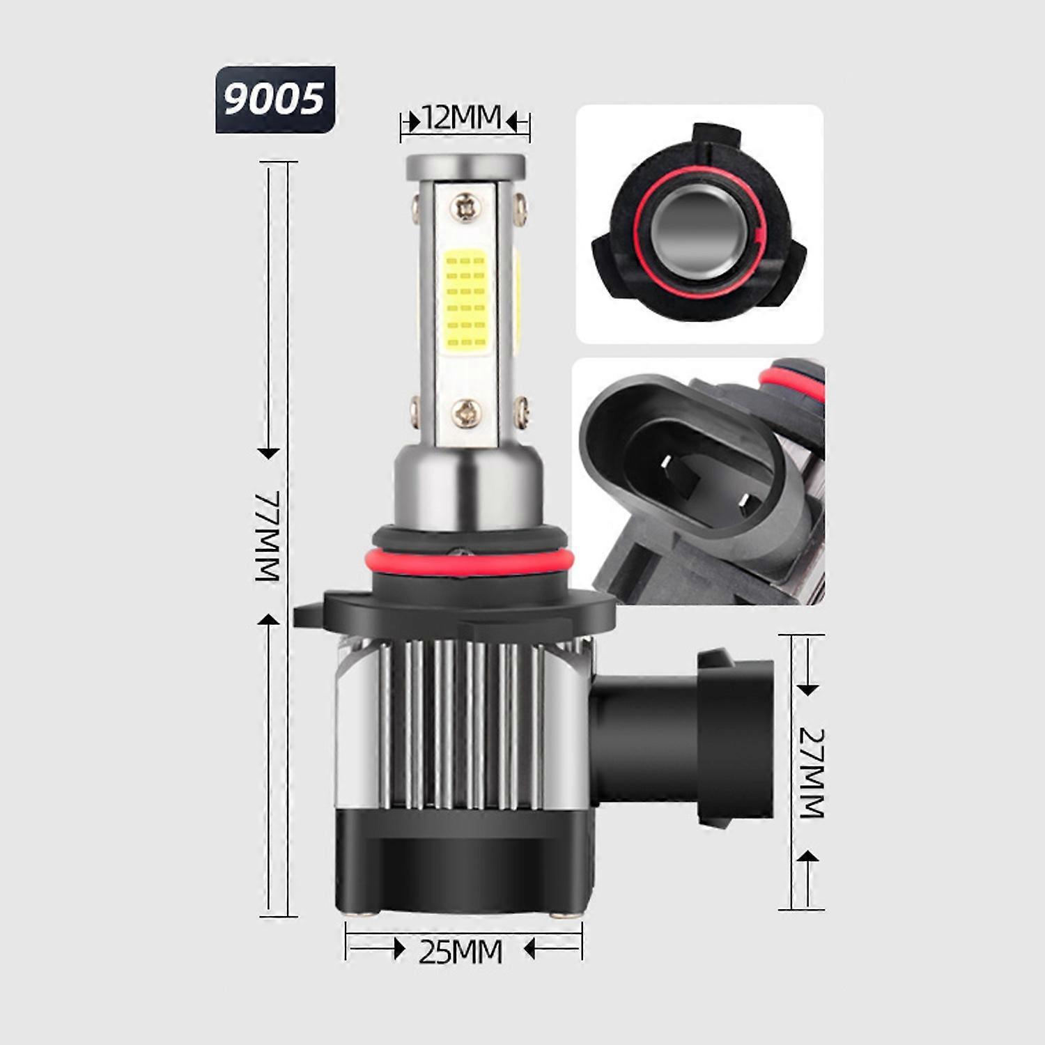 Stück Ip68 Wasserdichte Led-autoscheinwerferlampen, Led-fahrlicht-komplettset 9005hb3h10