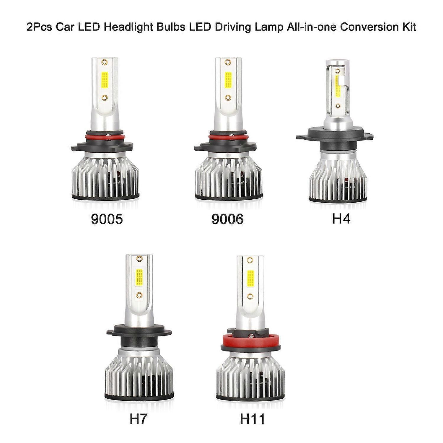 Stück Ip68 Wasserdichte Led-autoscheinwerferlampen, Led-fahrlicht-komplettset H4/hb2/9003