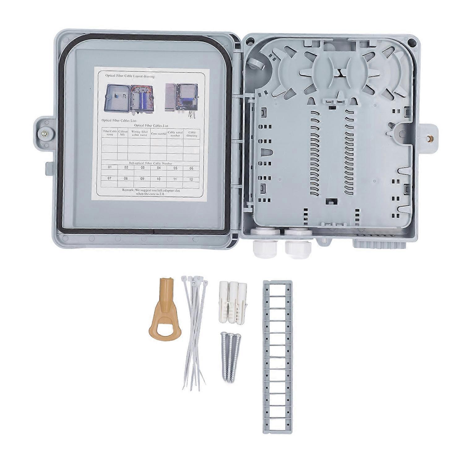 Glasfaserverteilerkasten, 12-adrig, Wasserdicht, Glasfaser-splitterbox Für Sc Fc Plc