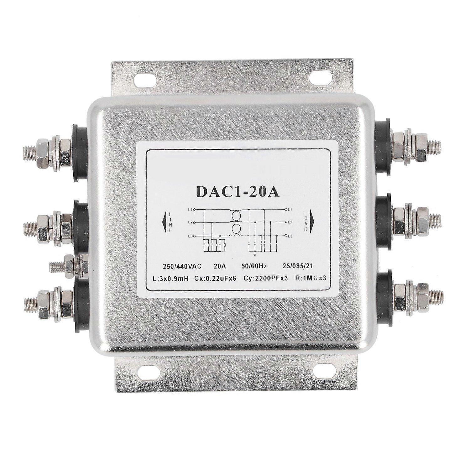 Emi-netzfilter, 3-phasig, 3-adrig, Entstörungsfilter, Rauschunterdrückung, Ac 250 V – 440 V, 50 Ω, 6 Ω