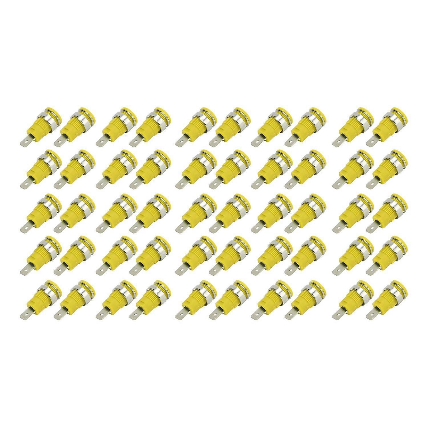 50 Stück Bananenstecker 4 Mm, Hohe Stromabgabe, Lange Lebensdauer, Gute Übertragungsleistung, Elektrischer Test A