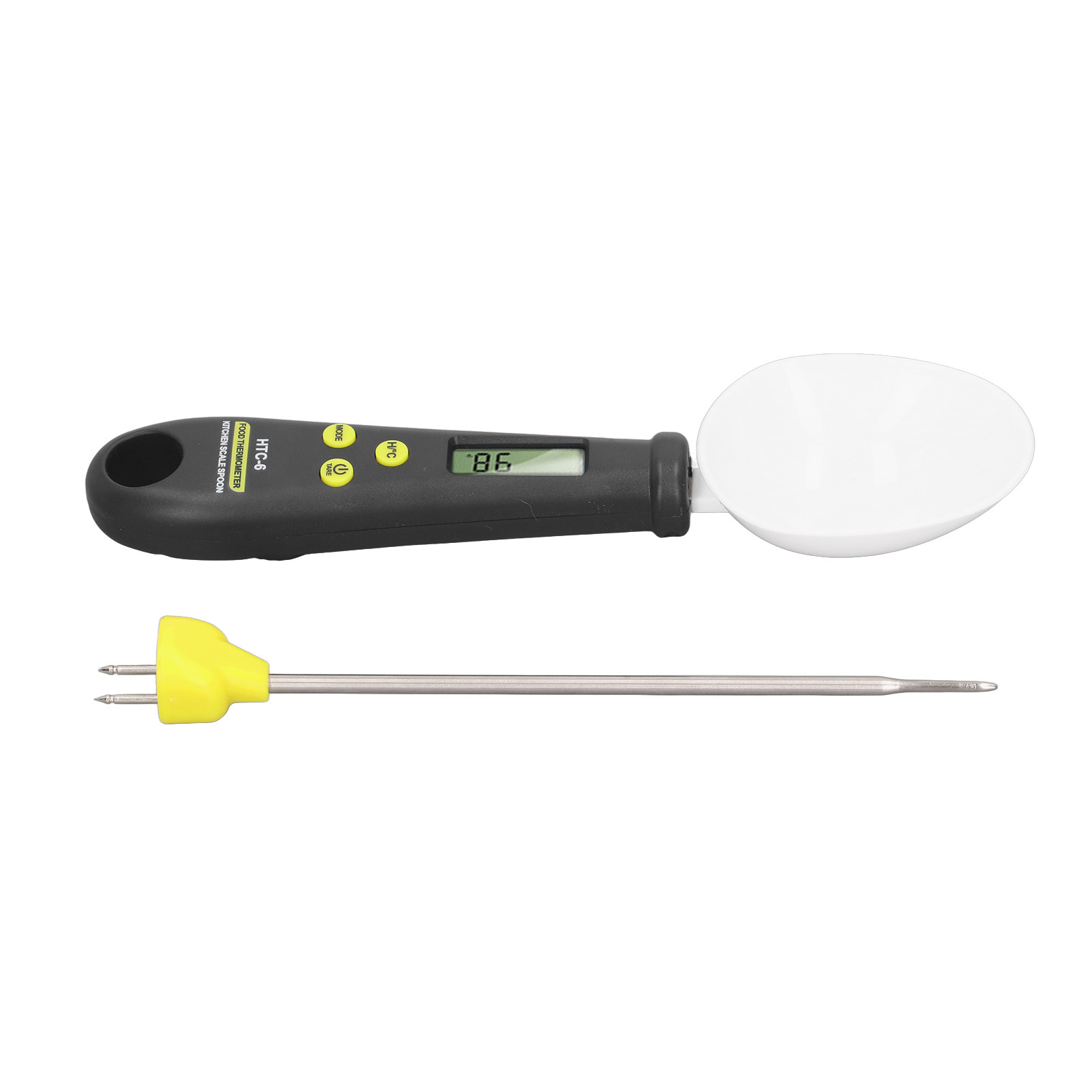 Digitale Elektronische 2-in-1-küchenwaage Mit Löffel Und Thermometer