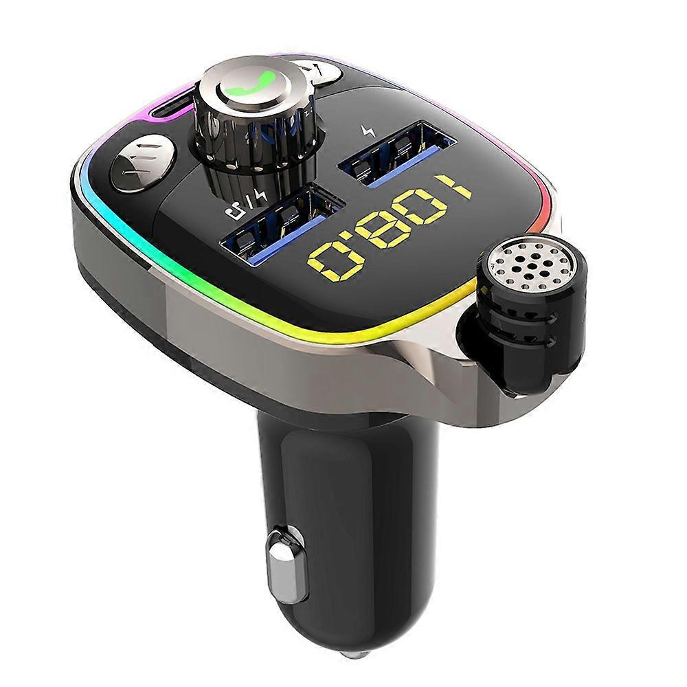 Auto-mp3-player Mit Bluetooth, Fm-transmitter, Radioadapter, Usb/pd-autoladegerät Und 7-farbiger Led-hintergrundbeleuchtung