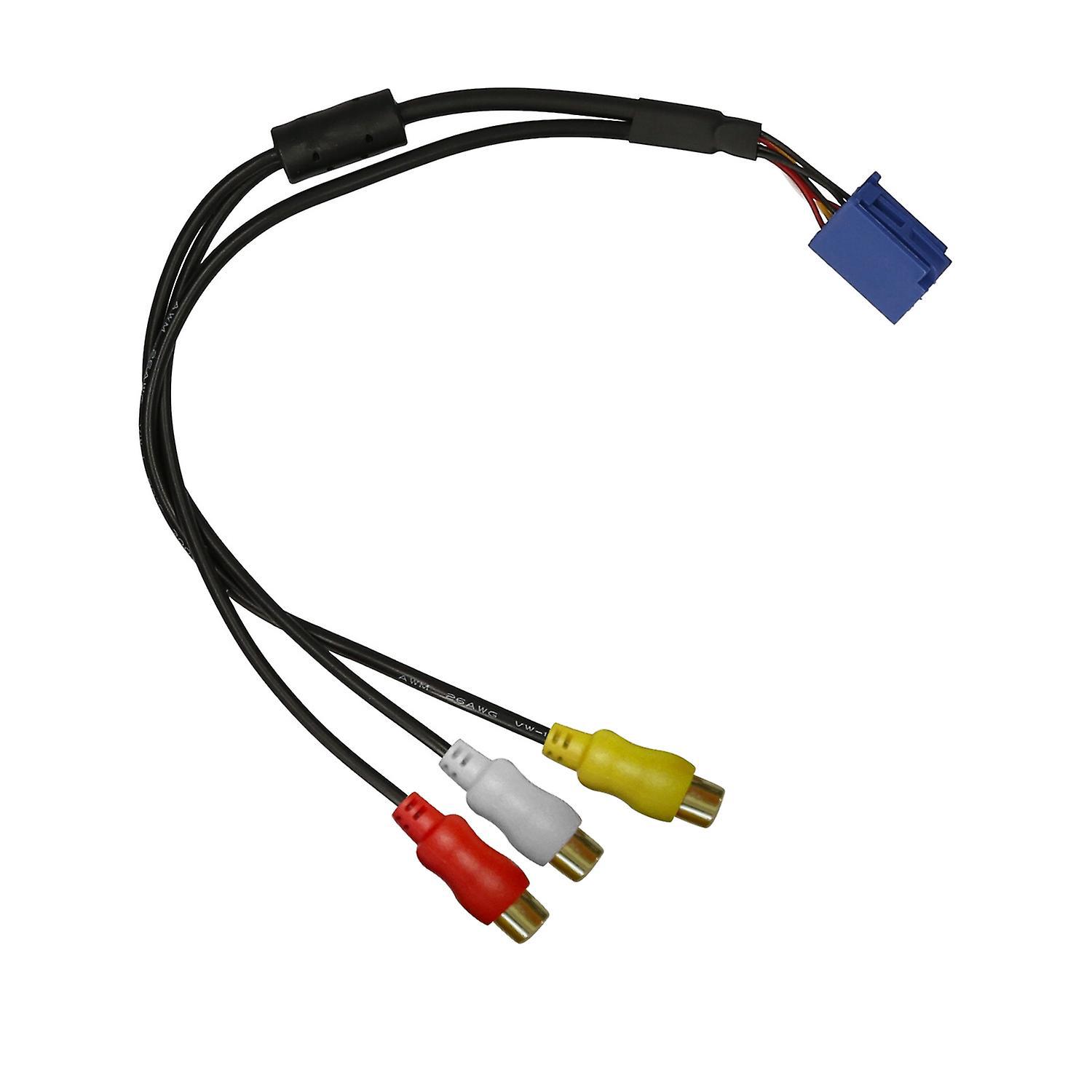 Kfz-rca-adapter-vtr-kabel, 6-polig, Blau, A/v-anschluss, Ersatz Für Toyota