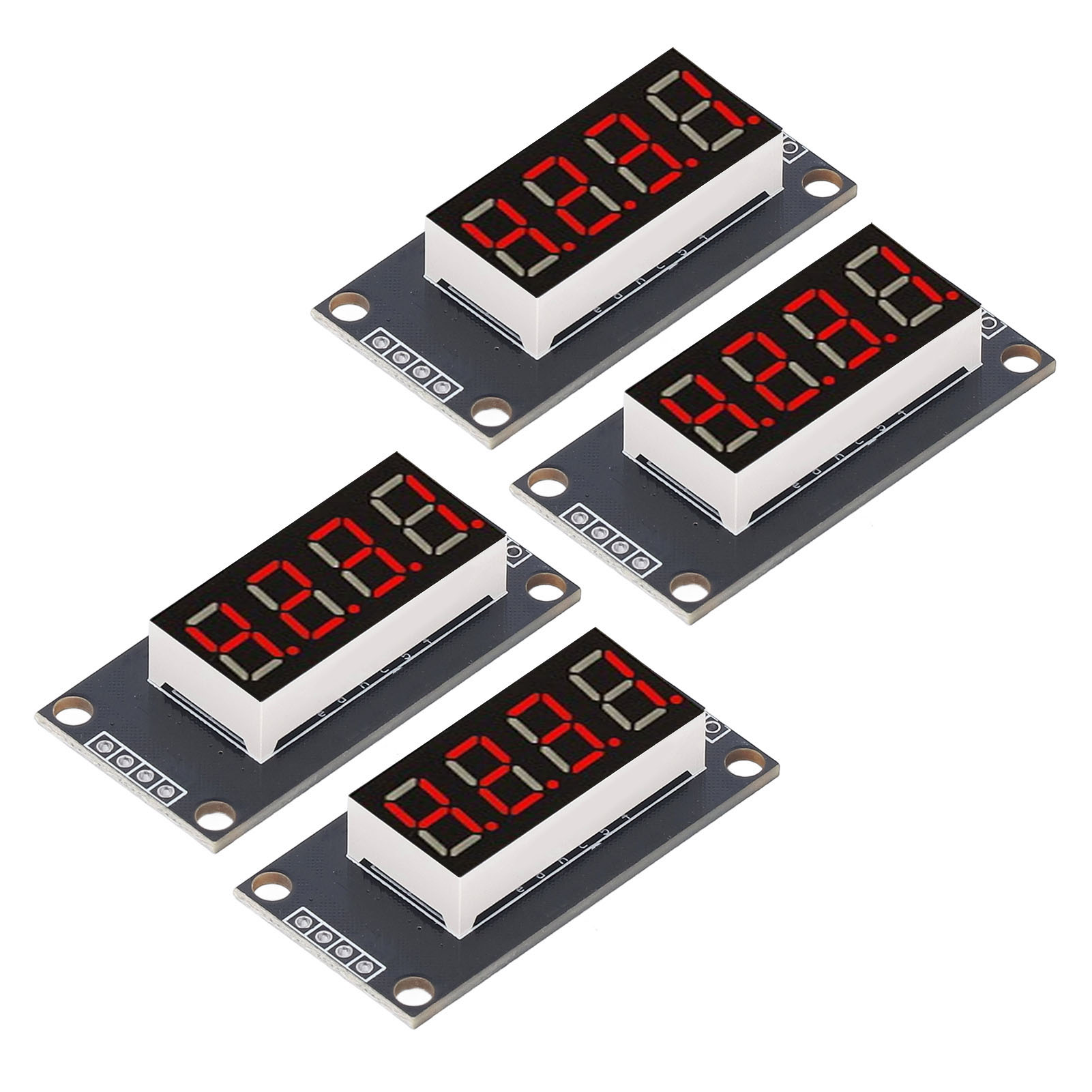 4 Sets Digitalröhren-anzeigemodul Led 4-stellig 7-segment 0,36 Zoll Tm1637 Treiberchip Rot Mra110b