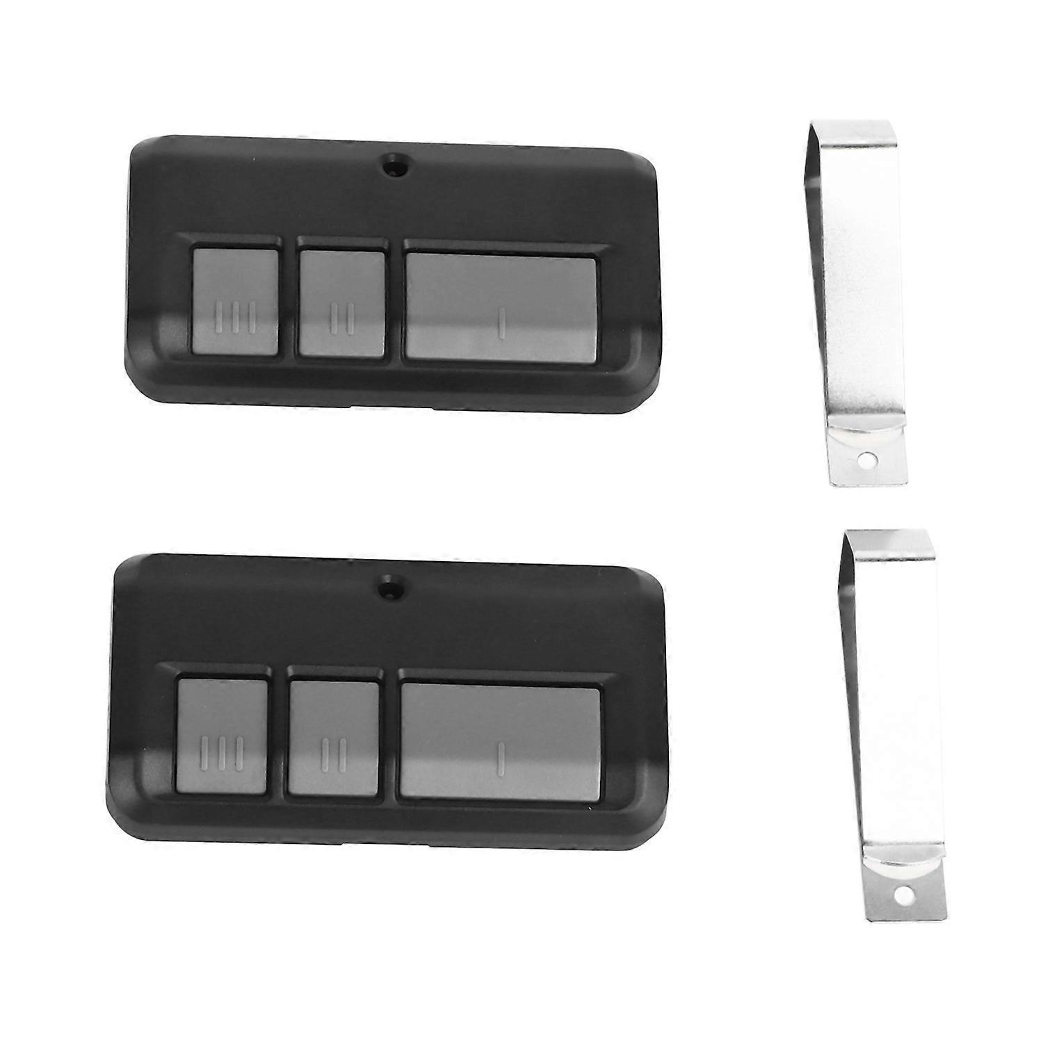2er-pack Garagentoröffner Mit Clips Und 3-tasten-fernbedienung Für Chamberlain (ersatz Für 893)