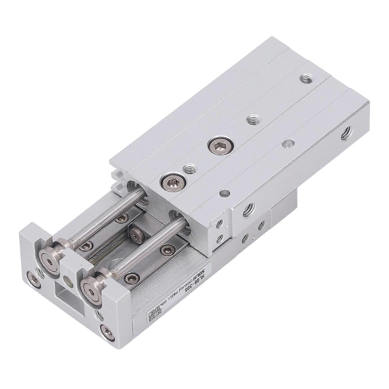 Pneumatikzylinder Doppelkolbenstange Doppelwirkung Aluminiumlegierung Edelstahl M5x0,8 Pneumatik-luftzylinder