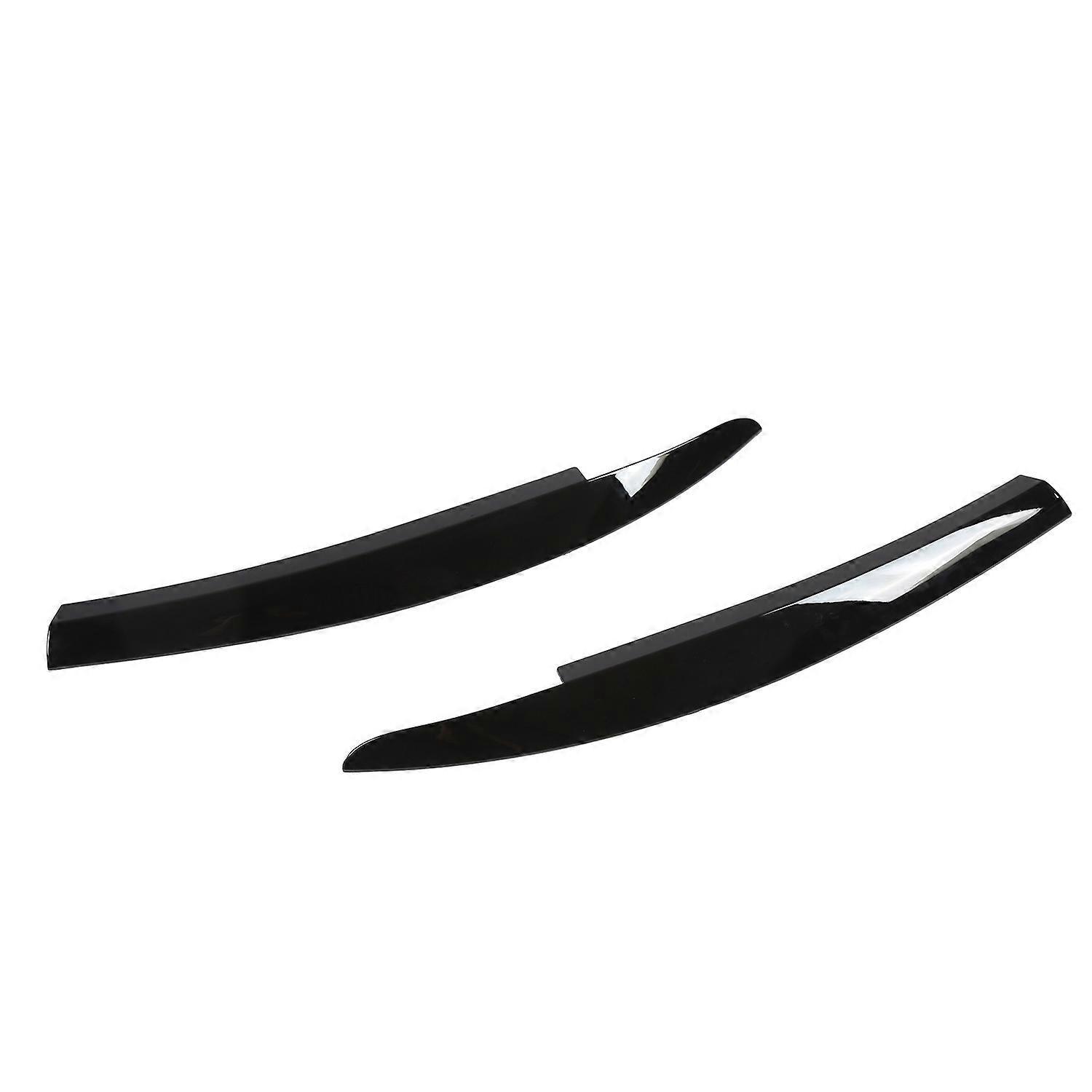 2-teiliges Set Frontscheinwerfer-augenbrauen-abdeckungsleisten, Glänzend Schwarz, Leichtes Abs, Außendekor