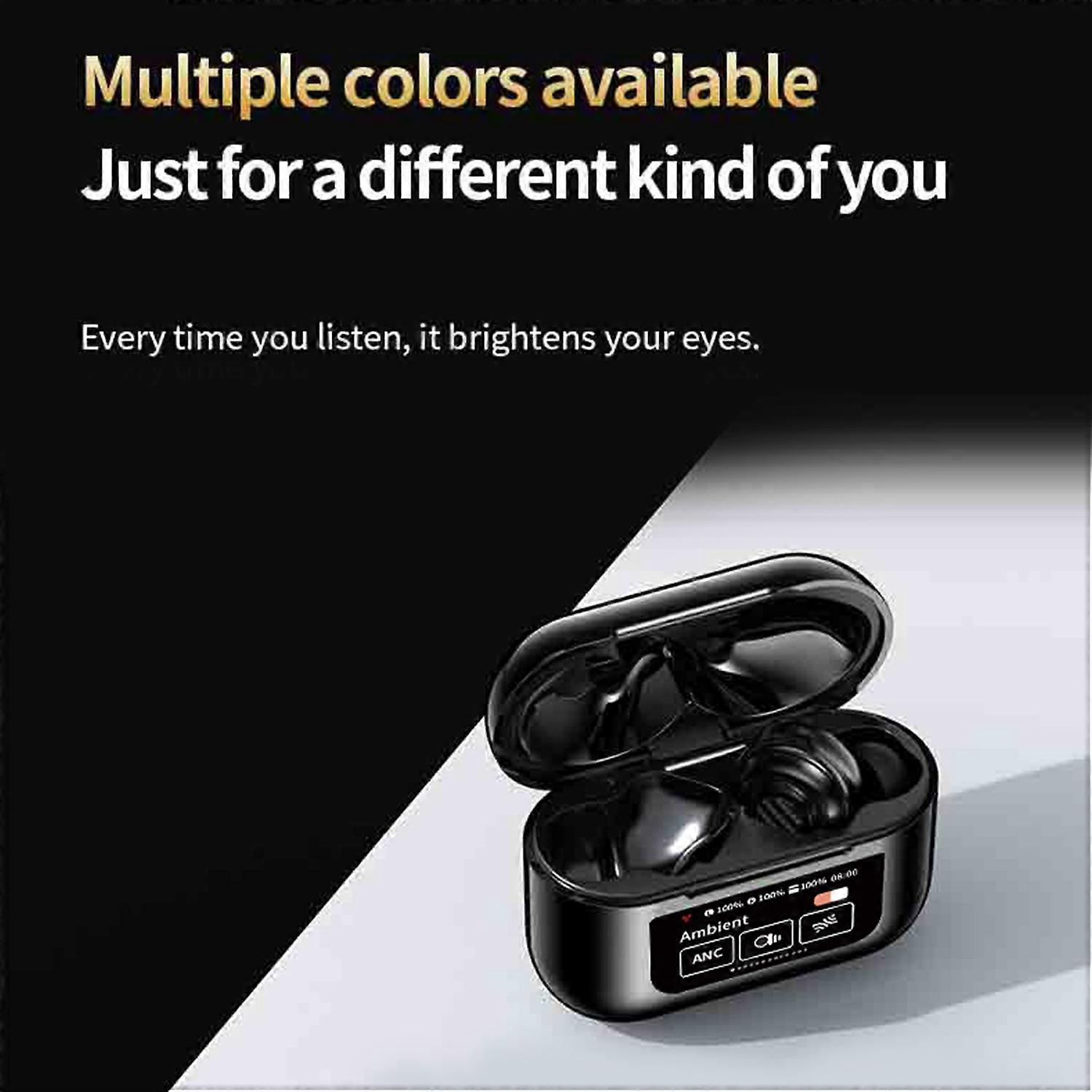 Yw08 Kabelloses Bluetooth 5.4-headset Mit Ladecase, Smart-touch-farbbildschirm, Aktiver Geräuschunterdrückung (anc) Und Umgebungsgeräuschunterdrückung