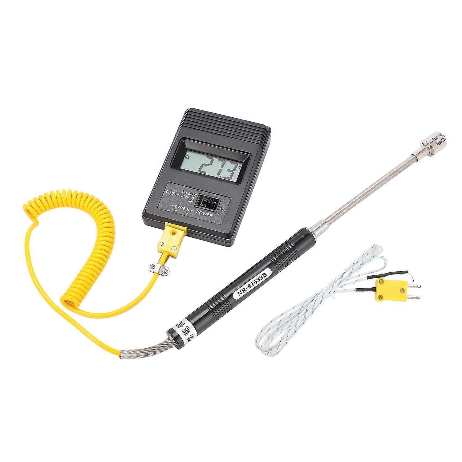 Digitales Lcd-thermometer Tm‑902c Mit K-sensor Und Thermoelement – 50–500 °c