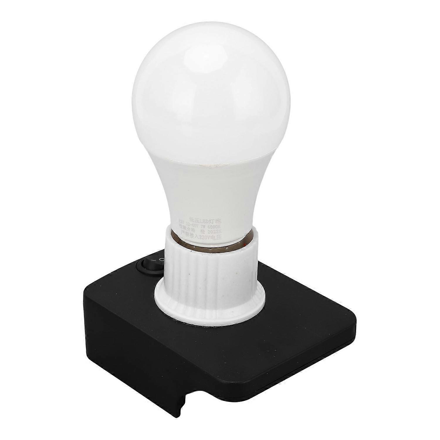 E27 Led-lampe 12–60 V 7 W 700 Lm 6500 K Weißlicht, Batteriebetrieben, Inklusive Adapter
