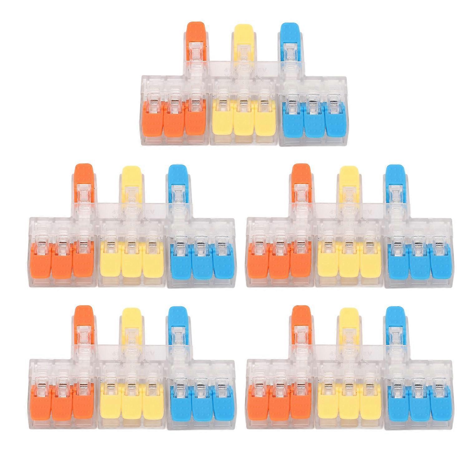 5-teiliges Set Hebel-drahtverbinder 3 Bis 9 Schnellverdrahtungskabelverbinder Steck-leiterklemmenblock