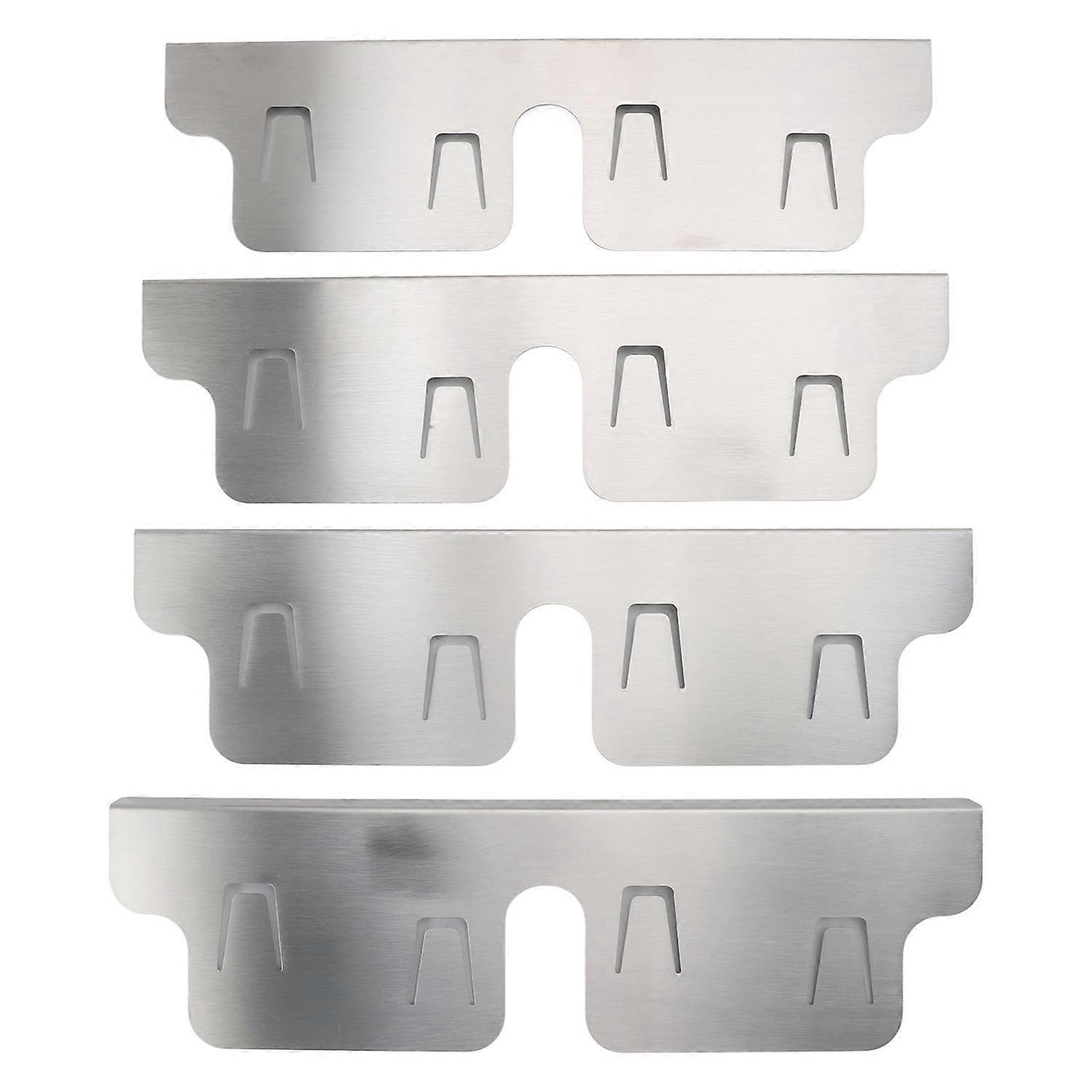 4-teiliges Set Edelstahl-herdspaltabdeckungen, Hitzebeständig, Verstellbar Von 35 Bis 70 Cm