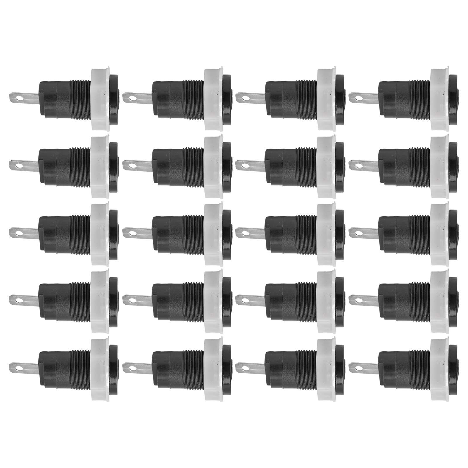 20 Stück Bananenstecker-anschlussklemmen-adapter Aus Messing, Sichere Schweißausführung, Erdungsanschluss, 4 Mm, 402 Ω, 1 Kv, 32 A, Schwarz