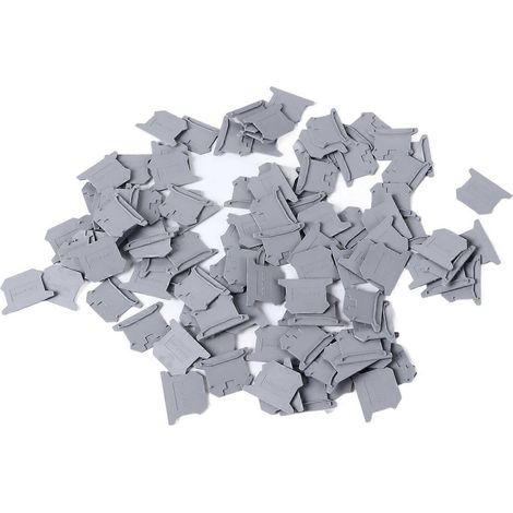 100 Stück Klemmenblock-stopper-leitschienen-festmontage-endhalterung Pa66 Für Uk2.5b