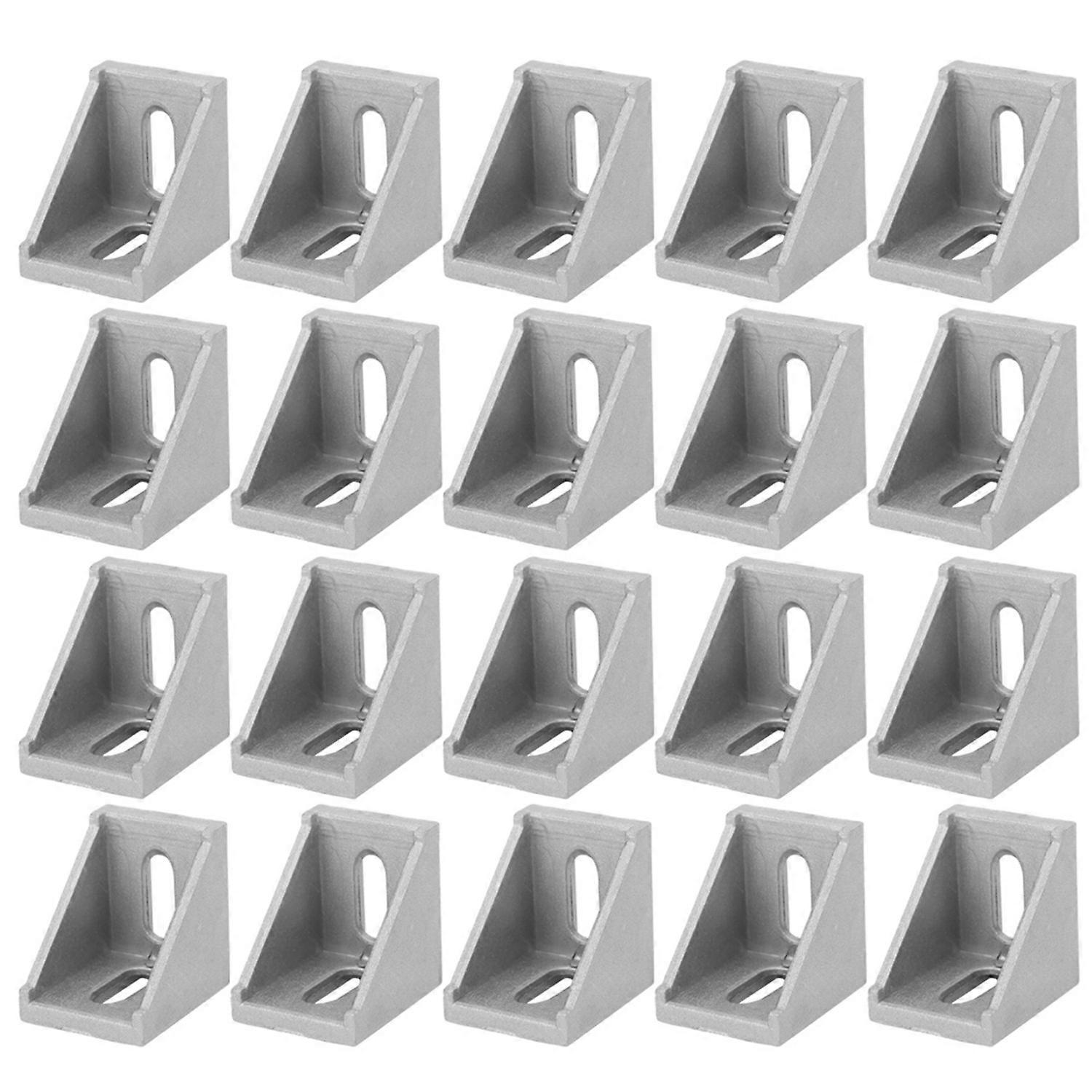 20 Stück Aluminium-eckwinkel, 2 Löcher, Rechtwinklig, L-form, Für 3030 Aluminiumprofile
