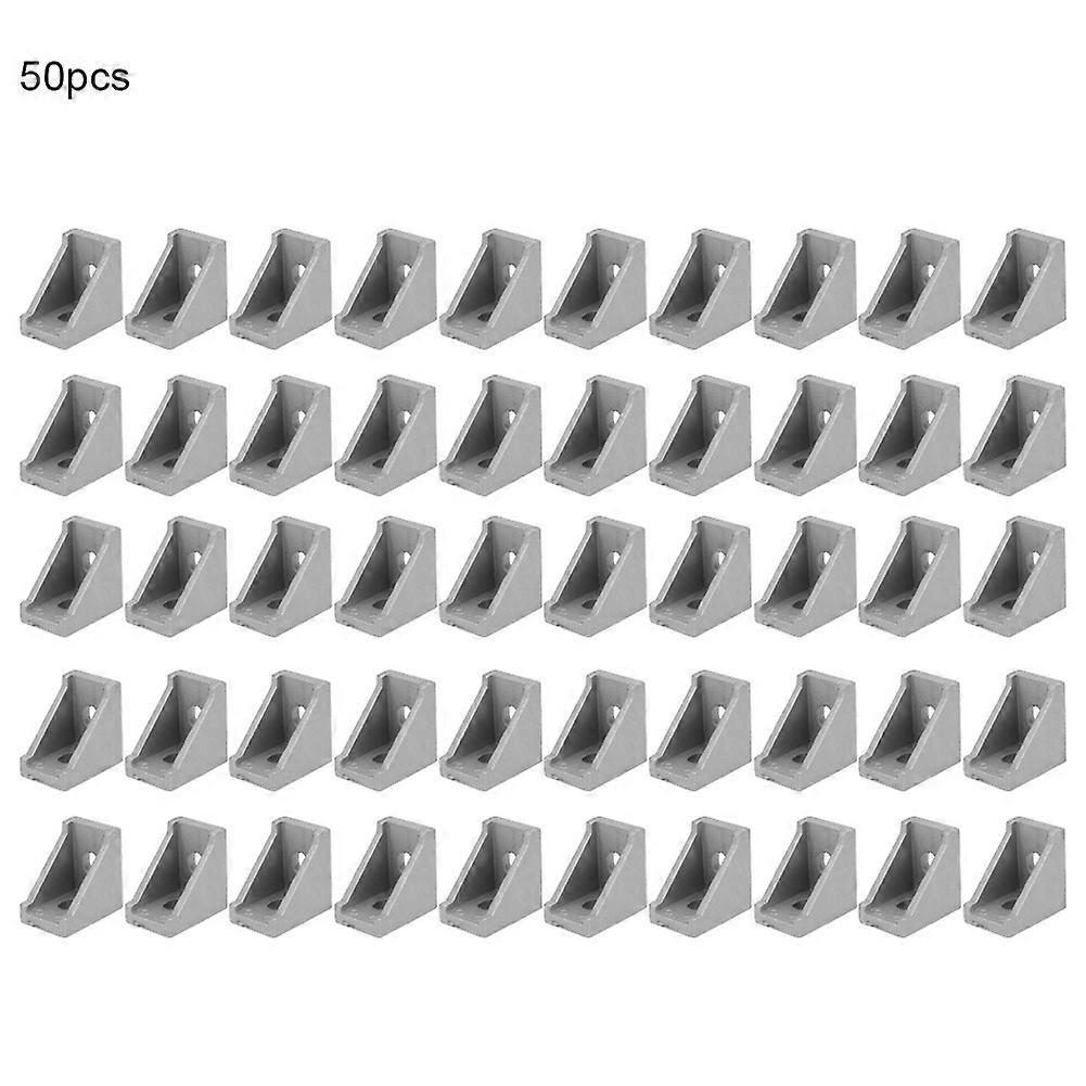 50 Stück Aluminium-eckwinkel, 2 Löcher, Rechtwinklig, L-form, Für 2028 Aluminiumprofile