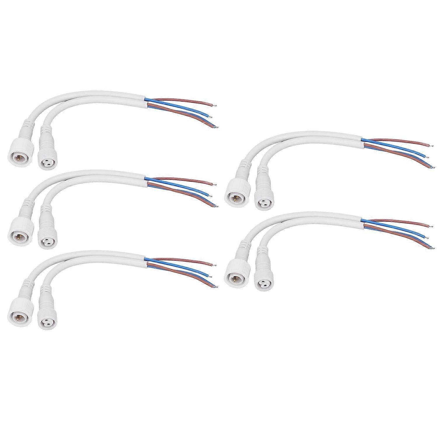 5 Sets Wasserdichte 2-polige Elektrische Steckverbinder (stecker Und Buchse) Mit Schnellanschlusskabel