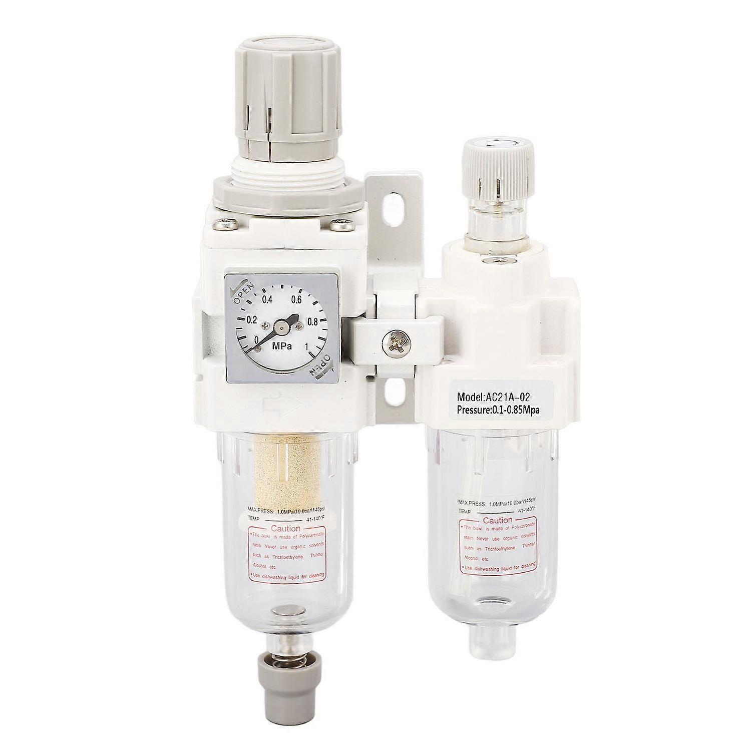 Luftfilter-regler-öler-kombination G1/4 Zoll Einlass/auslass Pneumatikwerkzeug Luftdruckregler Wasser