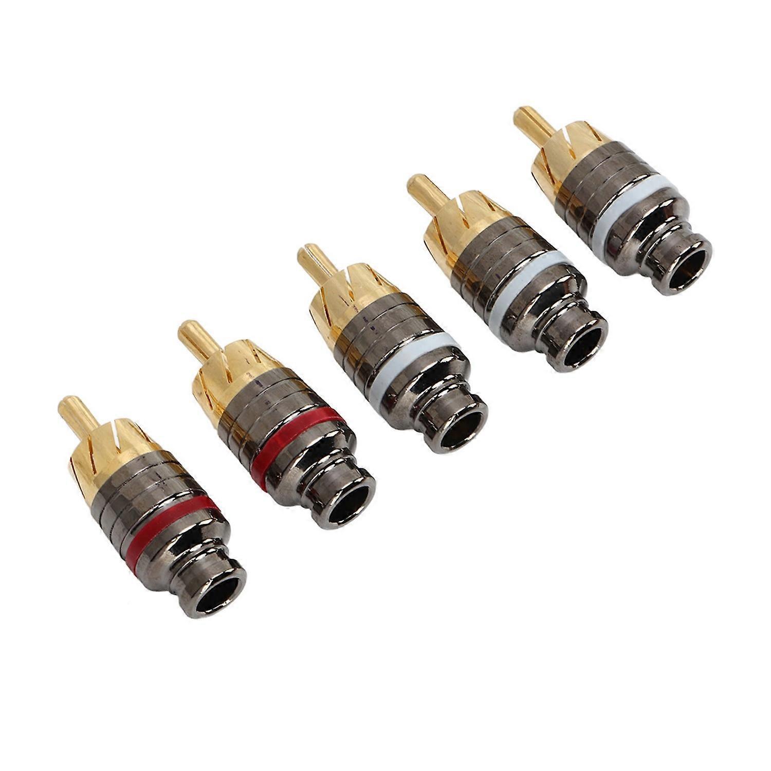 Stück Tragbare Kleine Hochfeste Metall-rca-anschlussstecker-adapter Für Schnelle Übertragung