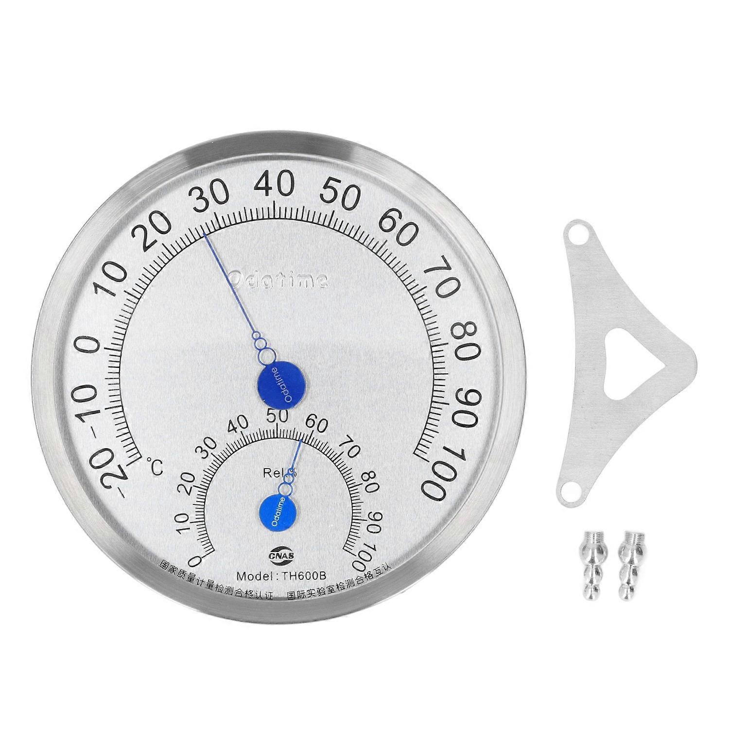 Rundes Thermometer Aus Edelstahl, Wasserdicht, Hitzebeständig, Thermometer-hygrometer Für Den Außenbereich