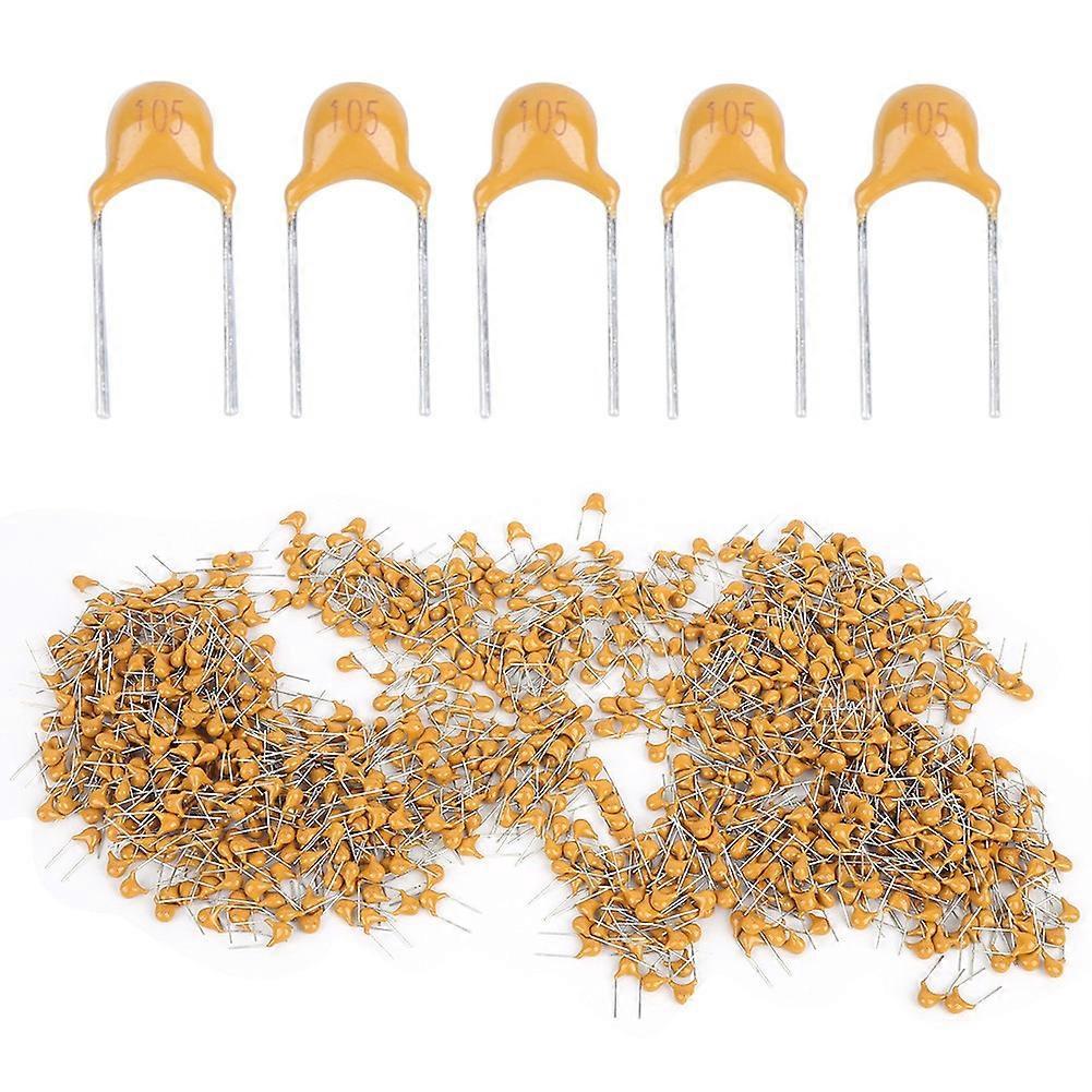 1000 Stück Keramikkondensatoren, Monolithisch, Inline, 1 Μf, Pin-raster 5,08 Mm, Dc 50 V, Abweichung 10 %