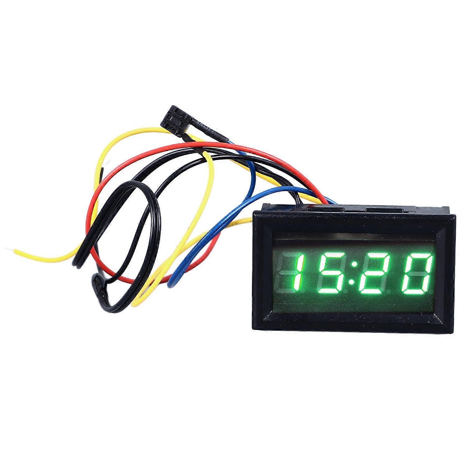 Intelligentes Digitales Autothermometer 3-in-1-gerät Mit Nachtlicht, Led-digitalanzeige, Elektronischer Uhr Und Voltmeter