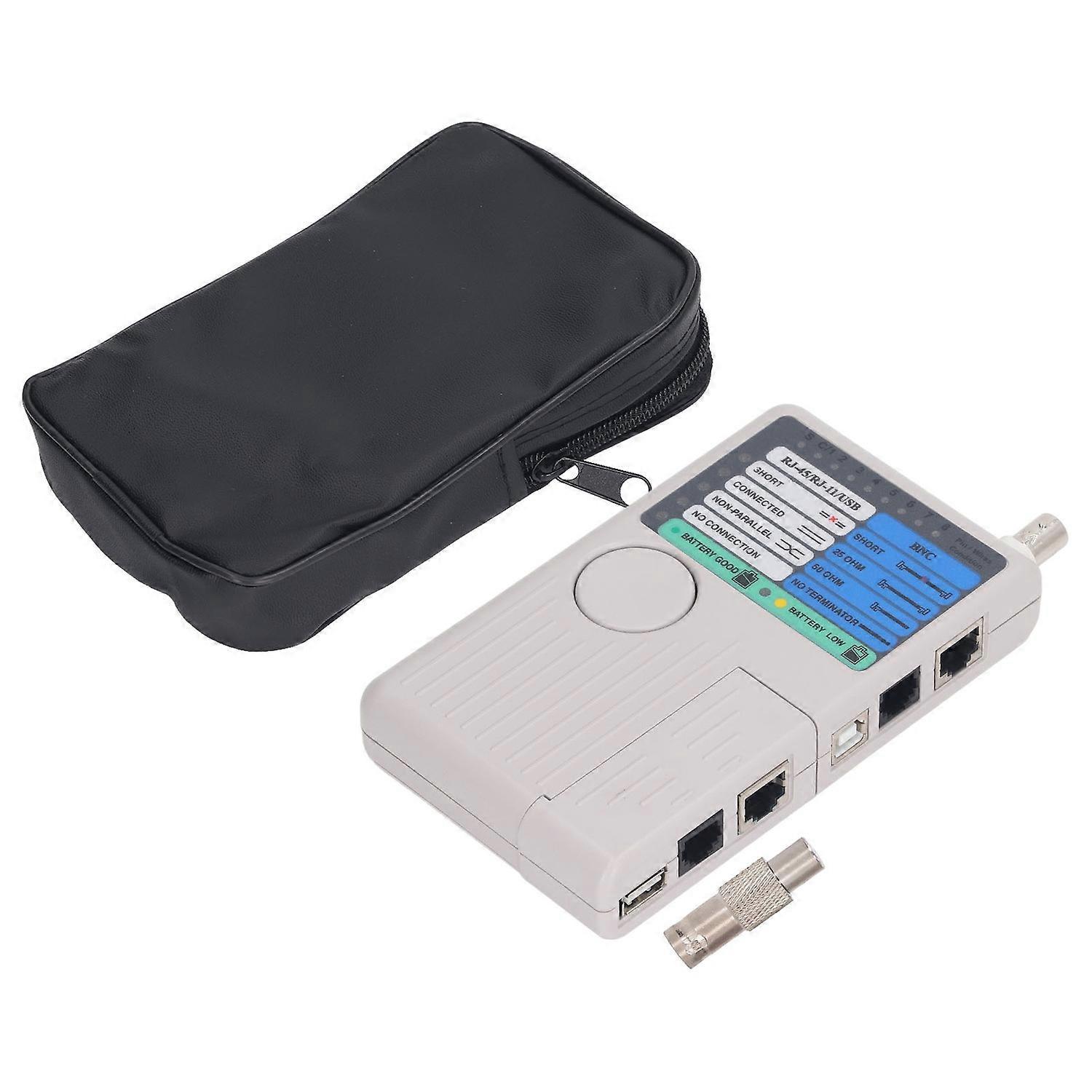 4-in-1-fernkabeltester Mit Schnellreaktionsmodul, Abnehmbarem Modul, Netzwerk-, Telefon-, Bnc-, Usb-, Rj11-, Rj45- Und Koaxialanschlüssen