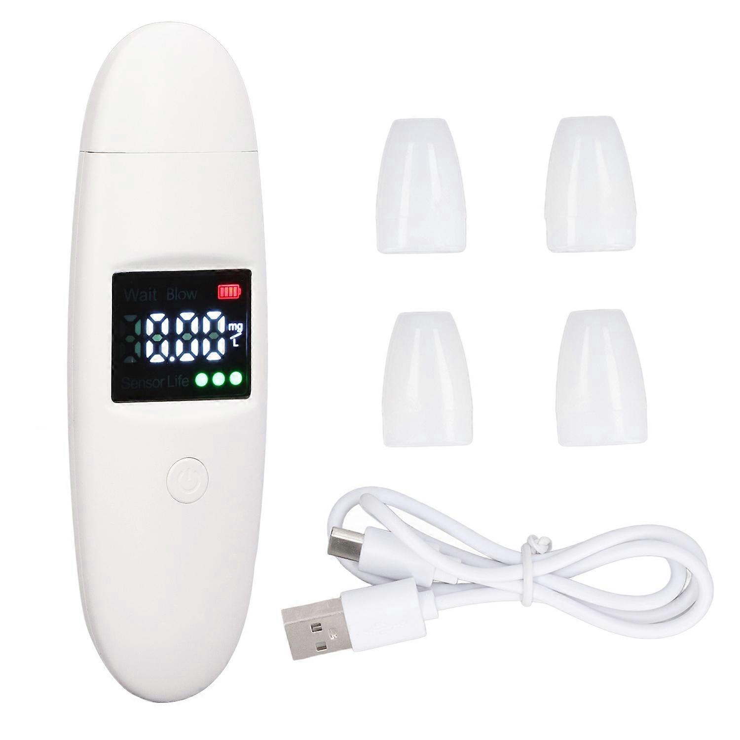 Professionelles, Präzises, Tragbares Alkoholatemgerät Mit Digitalem Lcd-display Und Sprachausgabe.