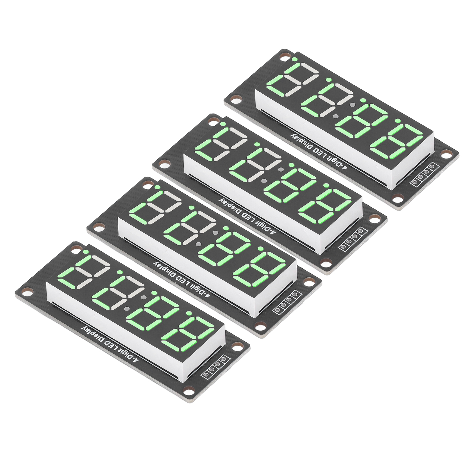 4er-set 4-stellige Digitale Led-röhrenanzeige, 7-segment-uhrmodul Tm1637, 0,56 Zoll, Grün, Mra041a