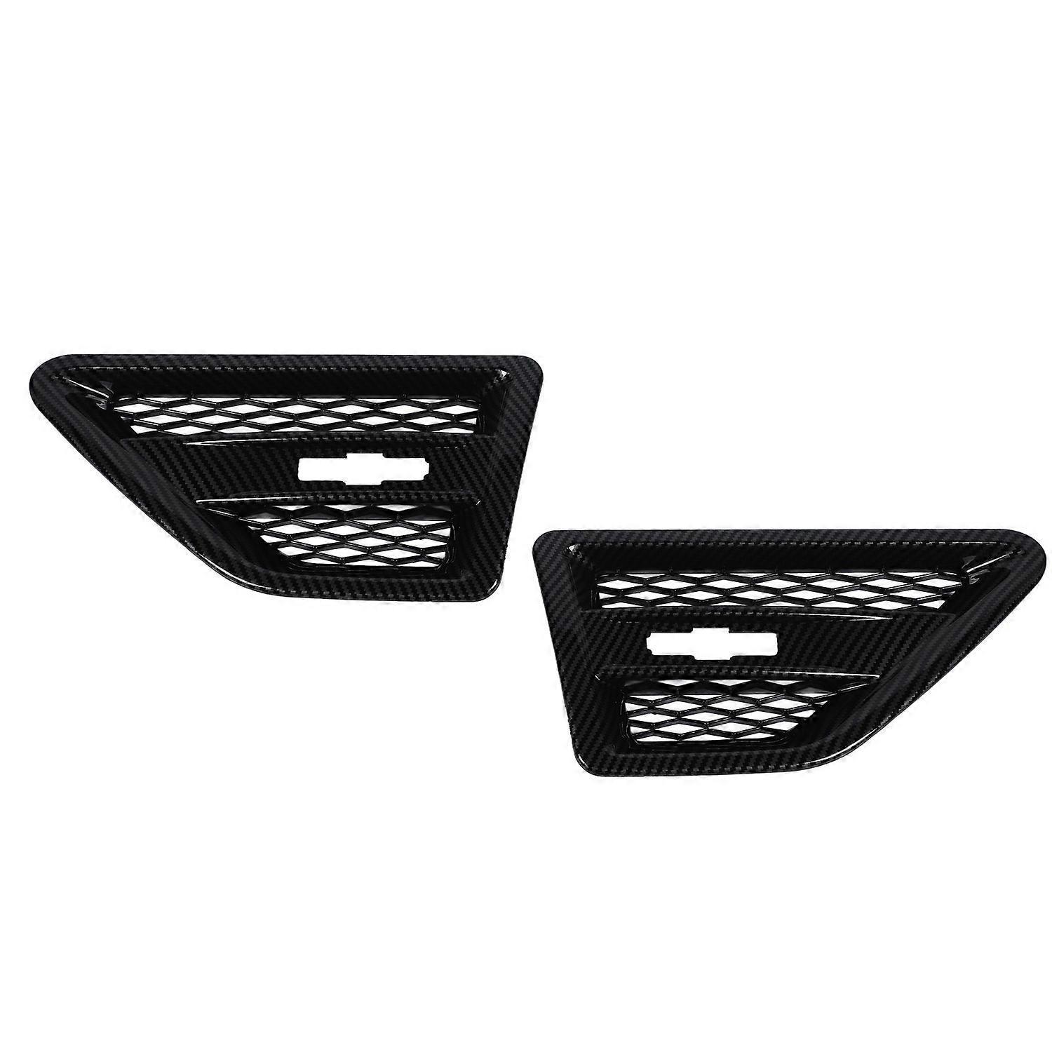 2-teiliges Set Seitlicher Lüftungsgitter In Carbonfaser-optik Für Die Motorhaube Des Freeland