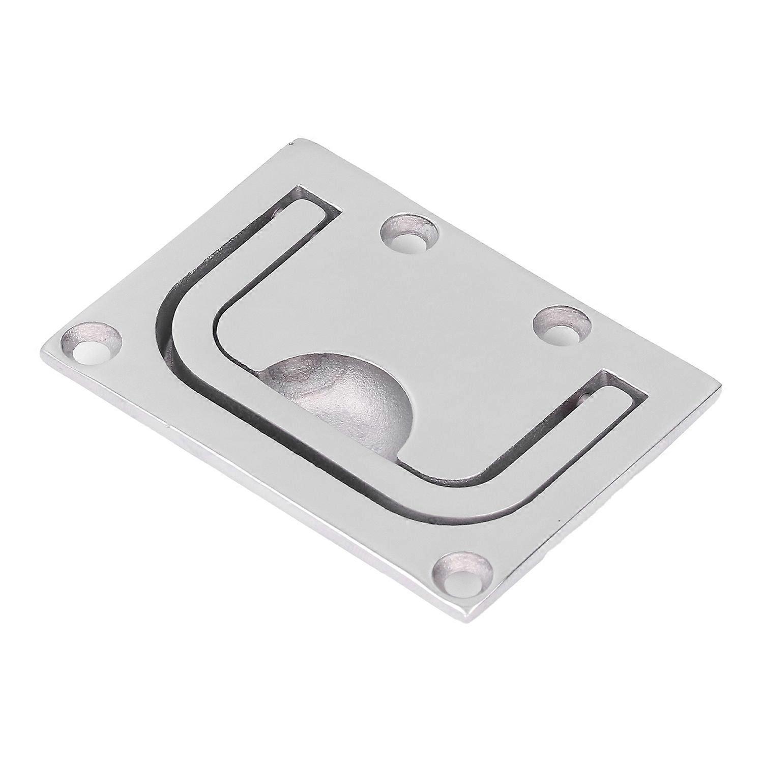 Bootslukengriff, Bündig Abschließend, Für Deckabdeckung, Marine-edelstahl 316, Spiegelnd, Quadratisch, 76 X 56 Mm