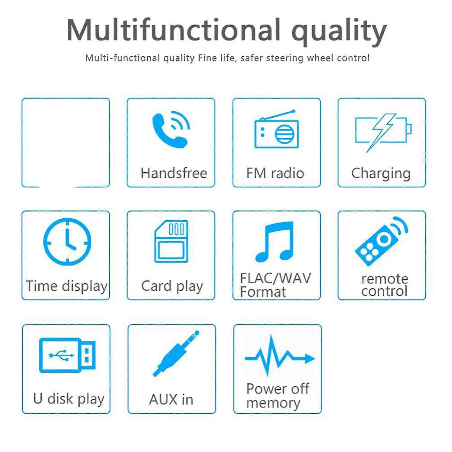 12v 1din Autoradio Mit Bluetooth, Stereoanlage, Mp3-player, Multimedia-player, Radiofernbedienung Und Mp3-player