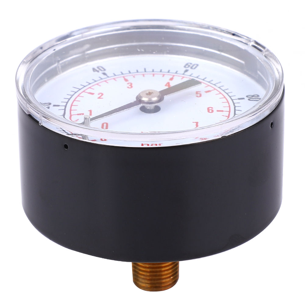 Manometer 50 Mm Zifferblatt 1/8 Bspt Rückanschluss Für Luft Wasser Öl Gas (0-100 Psi 0-7 Bar)