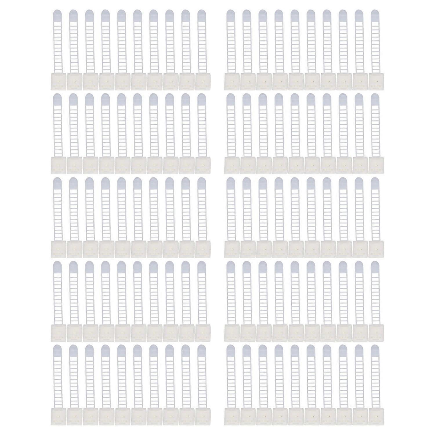 100 Stück Selbstklebende Kabelmanagement-clips, Verstellbare Nylon-kabelbinder, Drahtklemmen, Organizer, Starke Befestigung