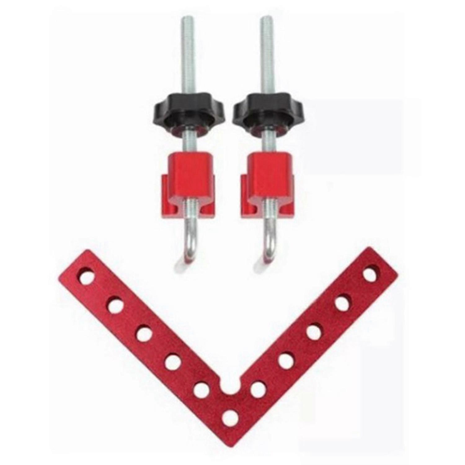 3-teiliges Set Rechtwinkliger Klemmen, 12 Cm, Aluminiumlegierung, 90-grad-positionierwinkel, Holzbearbeitung, Schrankbau