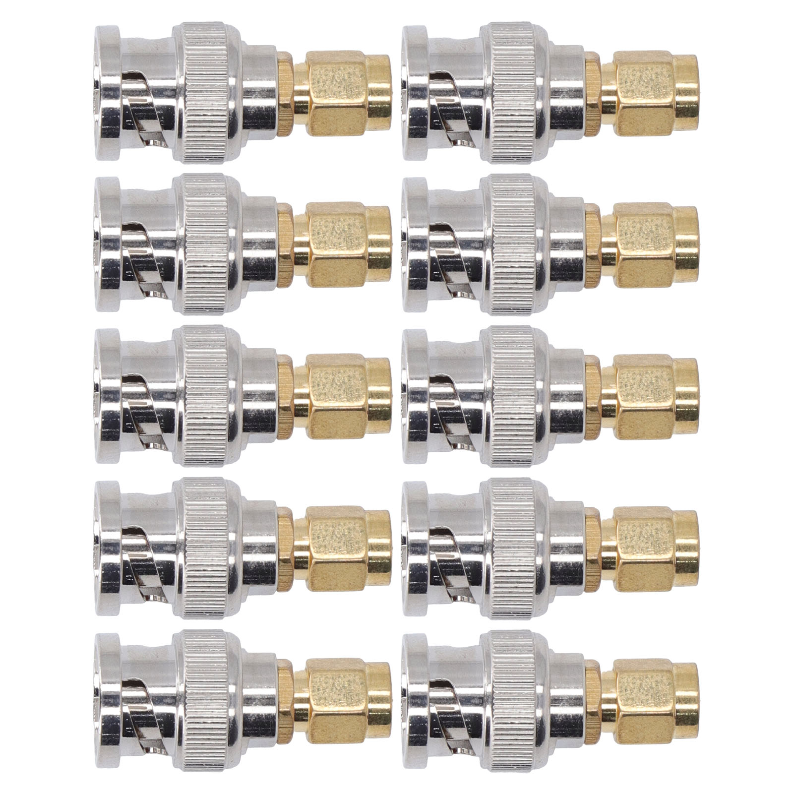 10 Stück Sma-stecker Auf Bnc-stecker Adapter Ersatz-hf-koaxialkabel-konvertierungsstecker